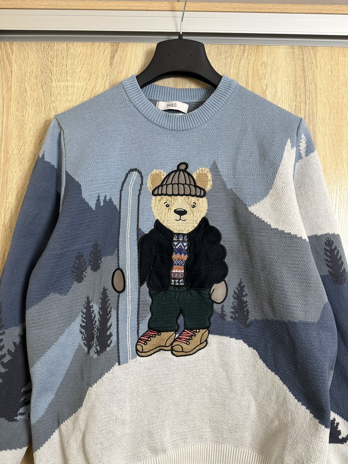 Marks & Spencer 🔥 Marks & Spencer Ski Bear Winter Sweater Ralph Lauren Y2K Size US XL / EU 56 / 4 - 2 Thumbnail