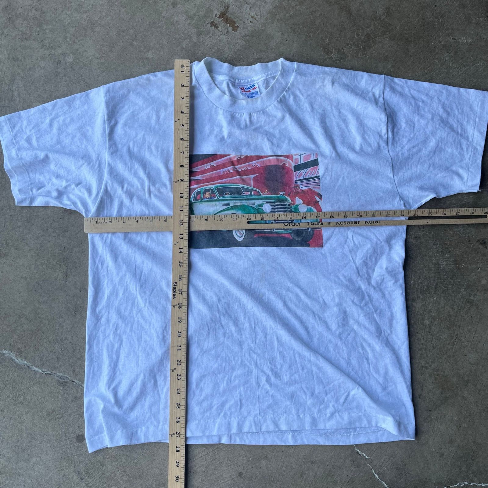Vintage VINTAGE CADILLAC PROMO SHIRT CARE TEE WHITE XL 90S Size US XL / EU 56 / 4 - 5 Thumbnail