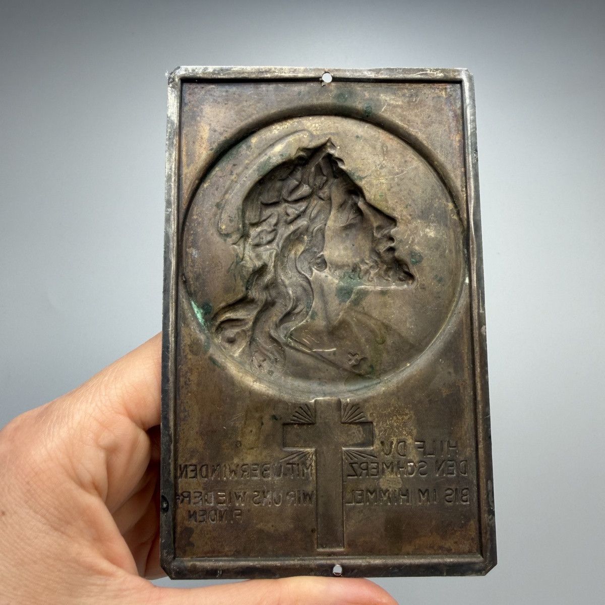 Vintage Vintage German Ecce Homo Jesus Christ Plaque Silver Plated Size ONE SIZE - 3 Thumbnail