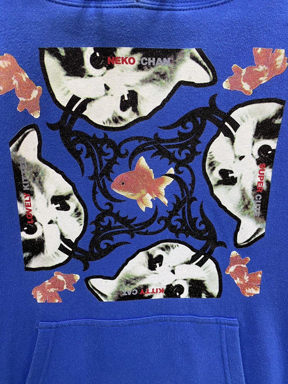 Beams Japan Vintage Beams T Japan Hoodie Neko Chan Cat Graphic Blue M Size US M / EU 48-50 / 2 - 6 Thumbnail