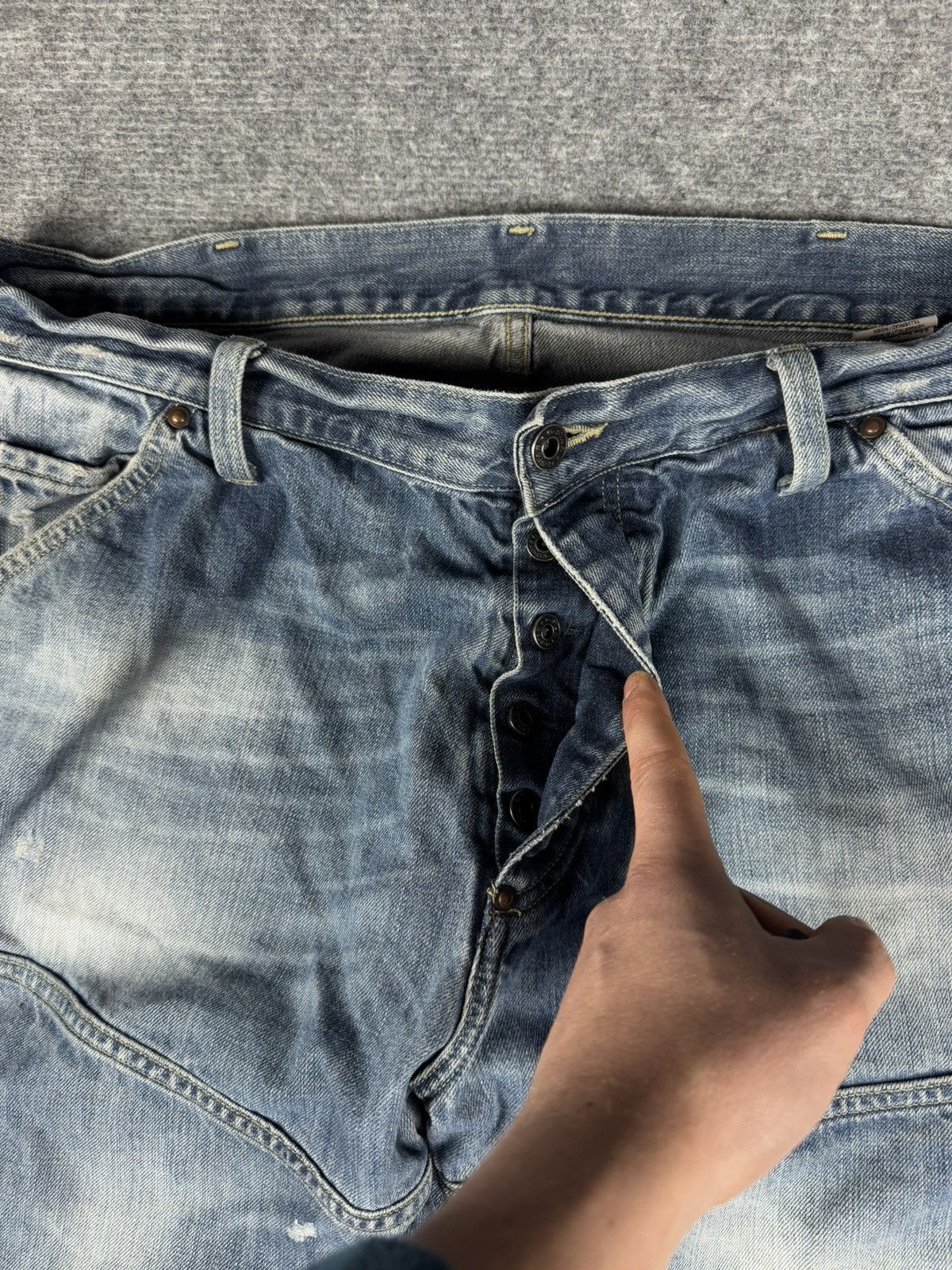 G-Star × Japanese Brand Vintage Pants G Star Raw Y2K Denim Flared Baggy Japan Style Size US 38 / EU 54 - 6 Thumbnail