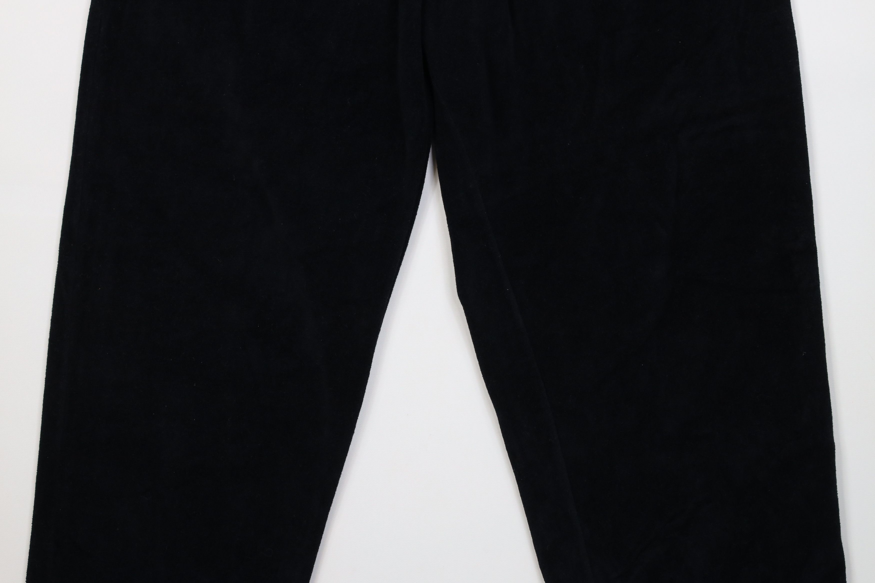 Vintage Vintage 90s Streetwear Velour Wide Leg Sweatpants Black USA Size 28" / US 6 / IT 42 - 3 Thumbnail