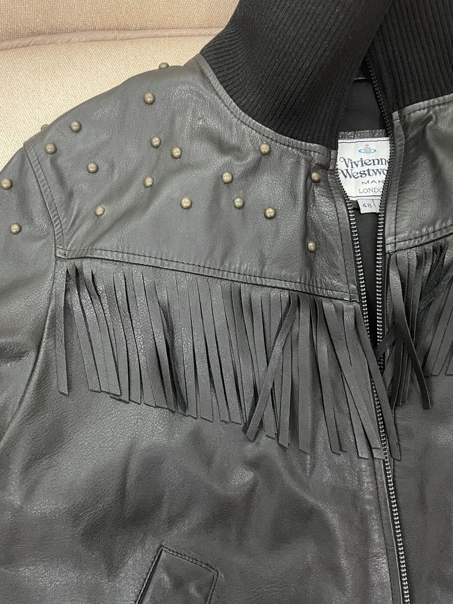 Vivienne Westwood Vivienne Westwood Man Leather Jacket with Fringe Size M / US 6-8 / IT 42-44 - 6 Thumbnail