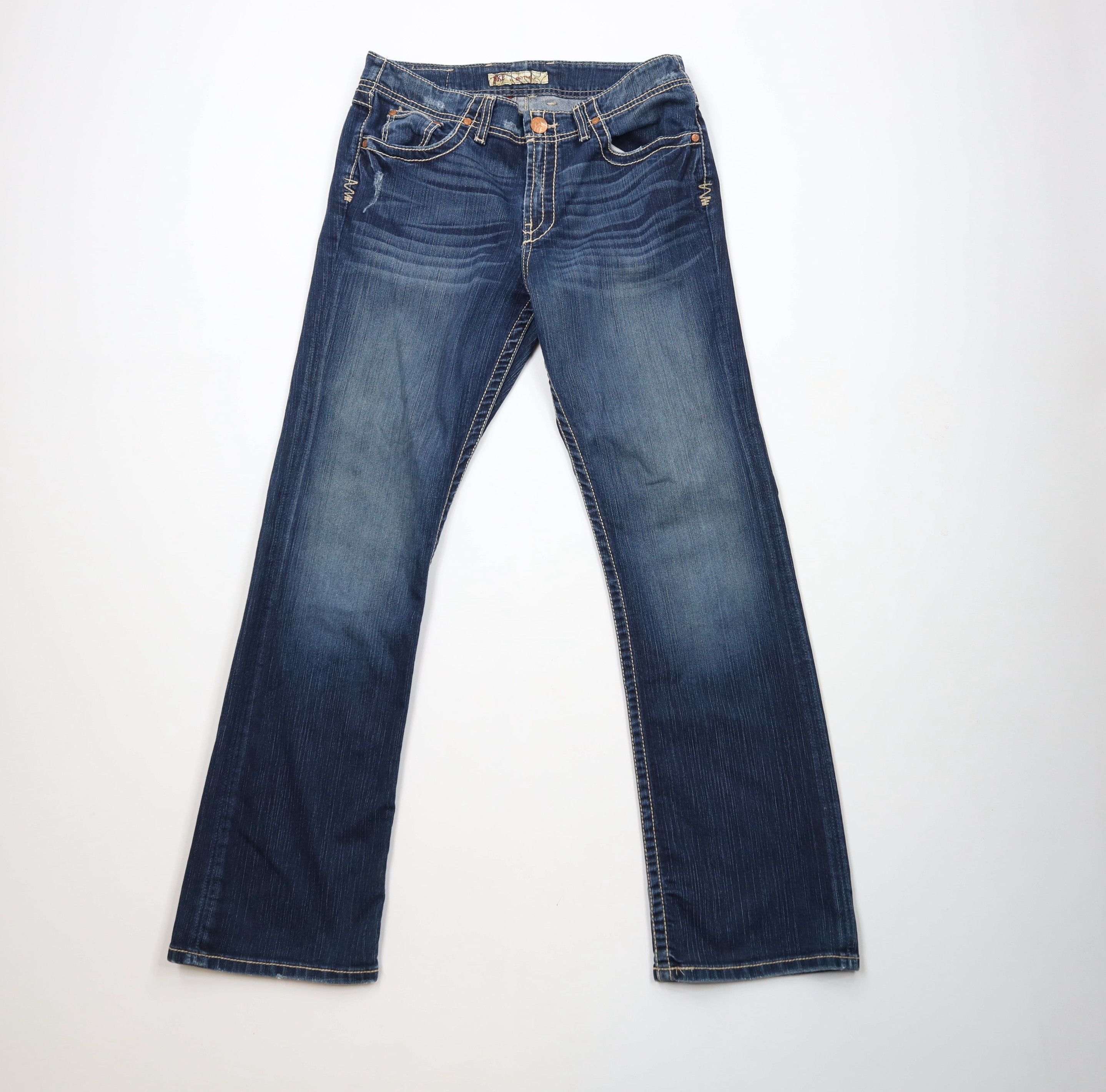 Vintage Buckle BKE Britni Stretch Flared Wide Leg Denim Jeans Blue Size 31" - 1 Thumbnail