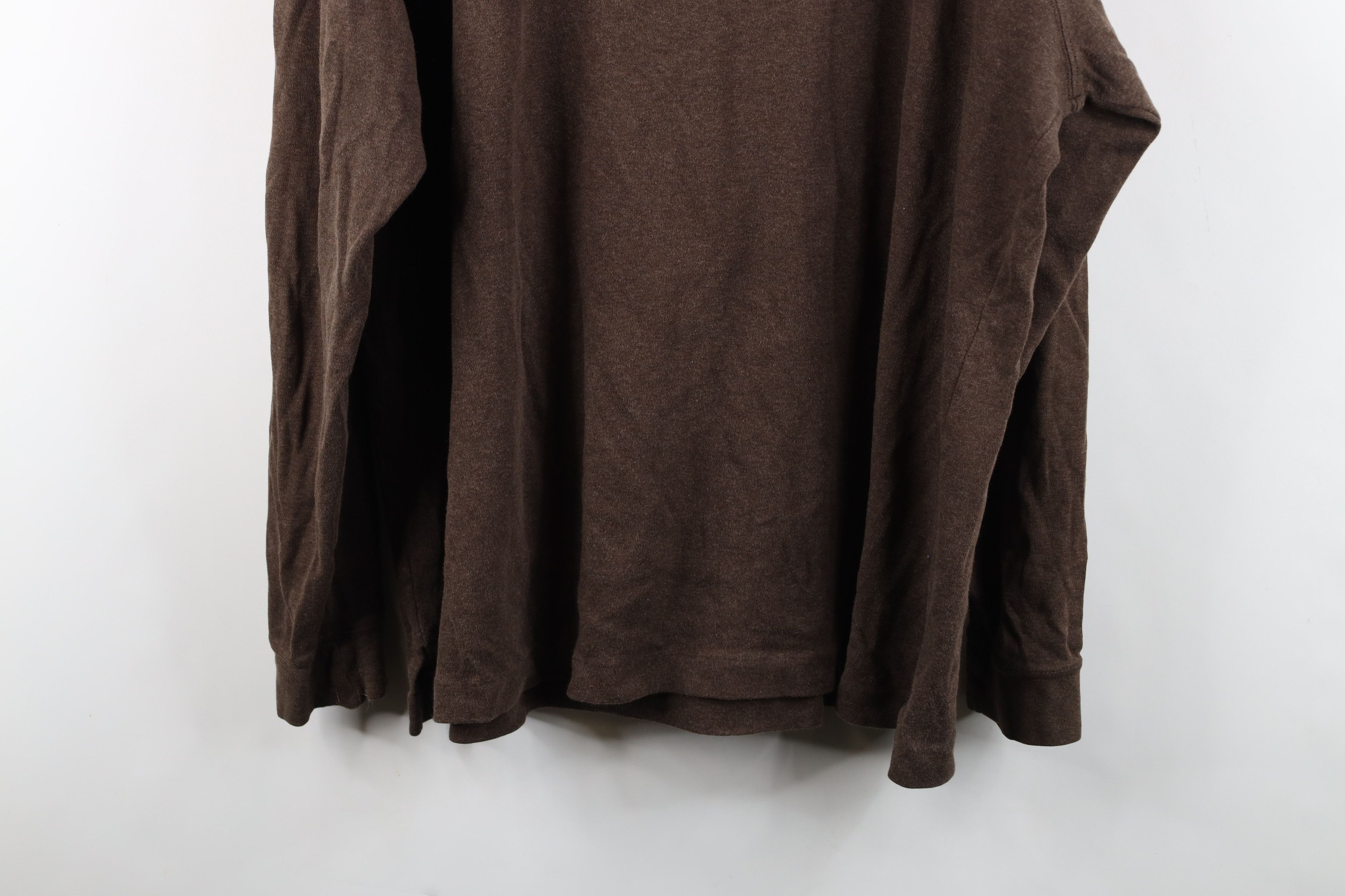 Lands' End Vintage Lands End Cotton Long Sleeve Rugby Polo Shirt Brown Size US XXL / EU 58 / 5 - 14 Thumbnail
