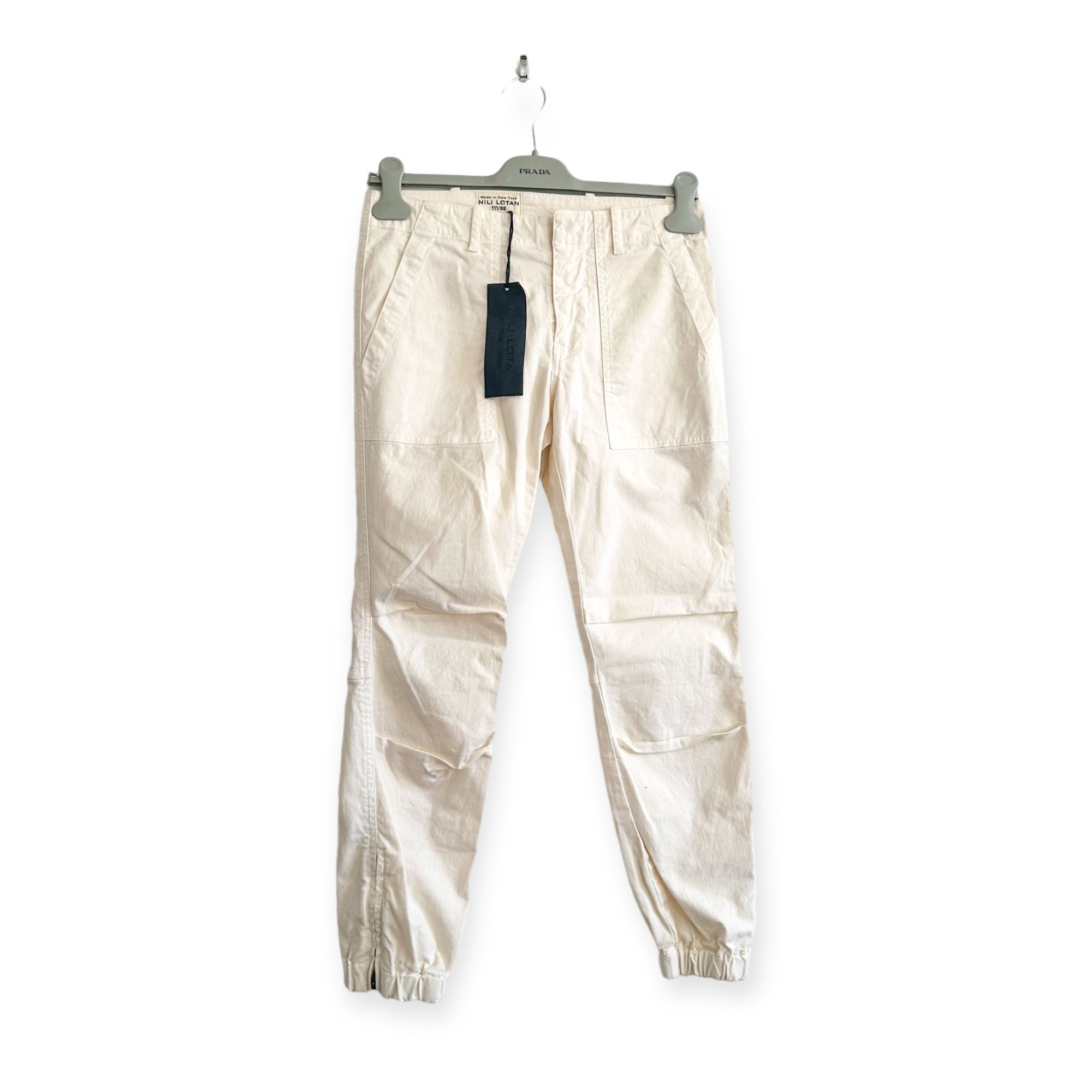Nili Lotan Nili Lotan Cropped Military Pants, Eggshell, Size 0, Ankle Z Size 25" / US 0 / IT 36 - 1 Thumbnail