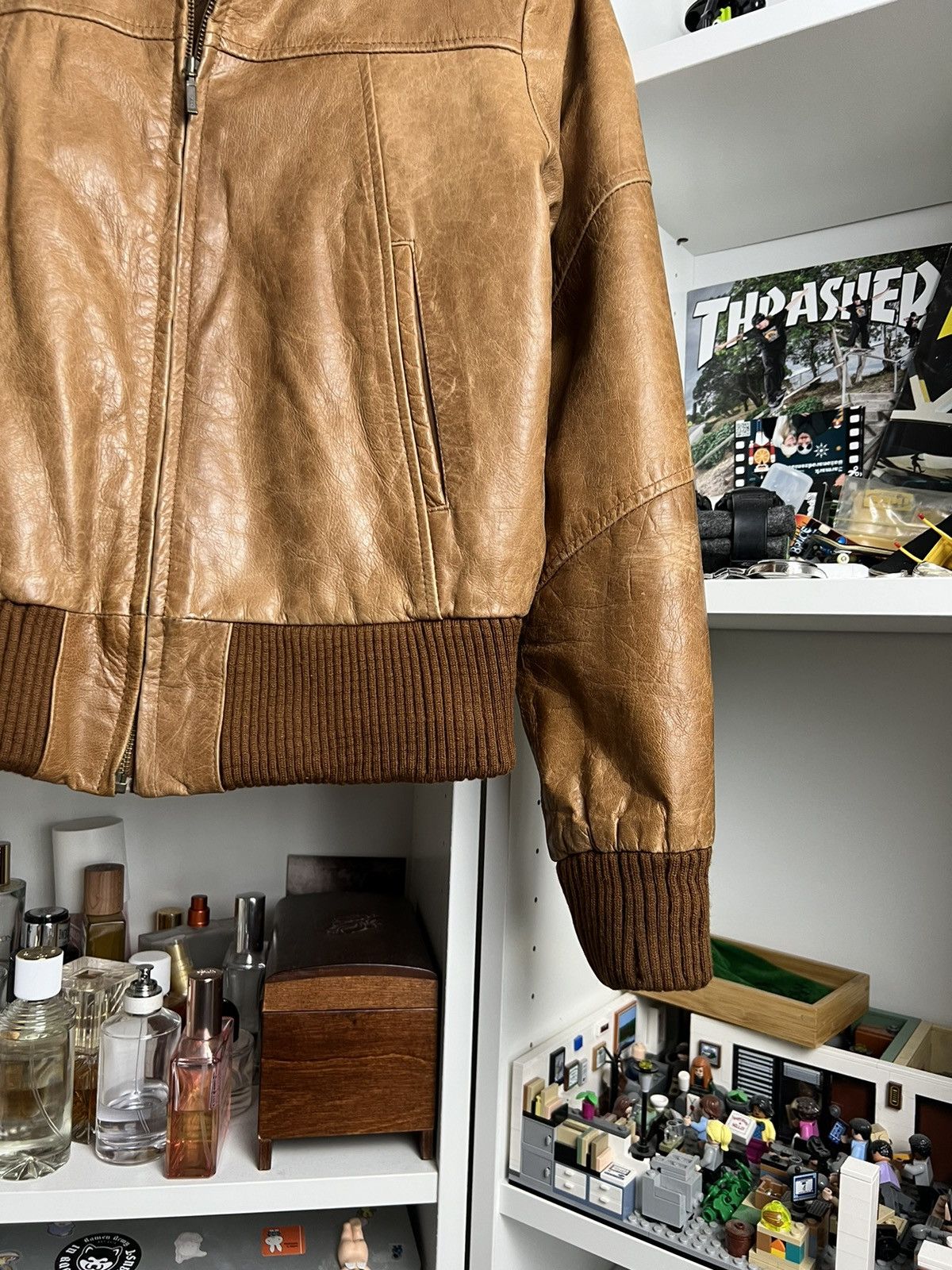 Other Vintage Y2K cropped leather moto biker racing jacket XL 90s Size XL / US 12-14 / IT 48-50 - 7 Thumbnail