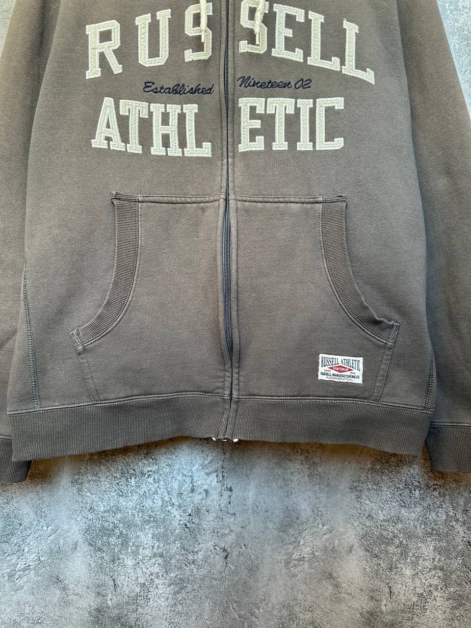 Russell Athletic Russell Athletic Full Zip Hoodie Vintage Sunfaded Brown Rich Size US XXL / EU 58 / 5 - 8 Thumbnail