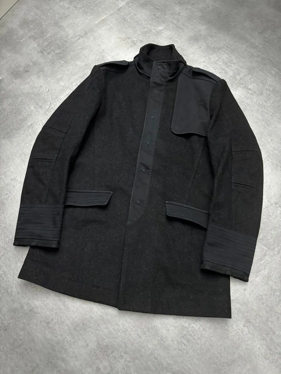 Moschino 2000s Moschino Imperial Black Utilitarian Wool Trench Coat Size US M / EU 48-50 / 2 - 10 Thumbnail