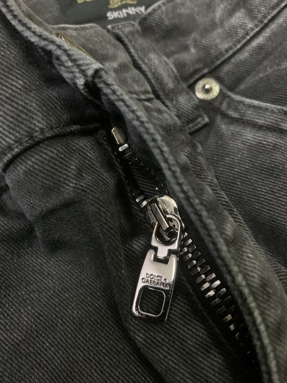 Dolce & Gabbana Dolce&Gabbana Skinny Super Black Denim Size 29" - 5 Thumbnail