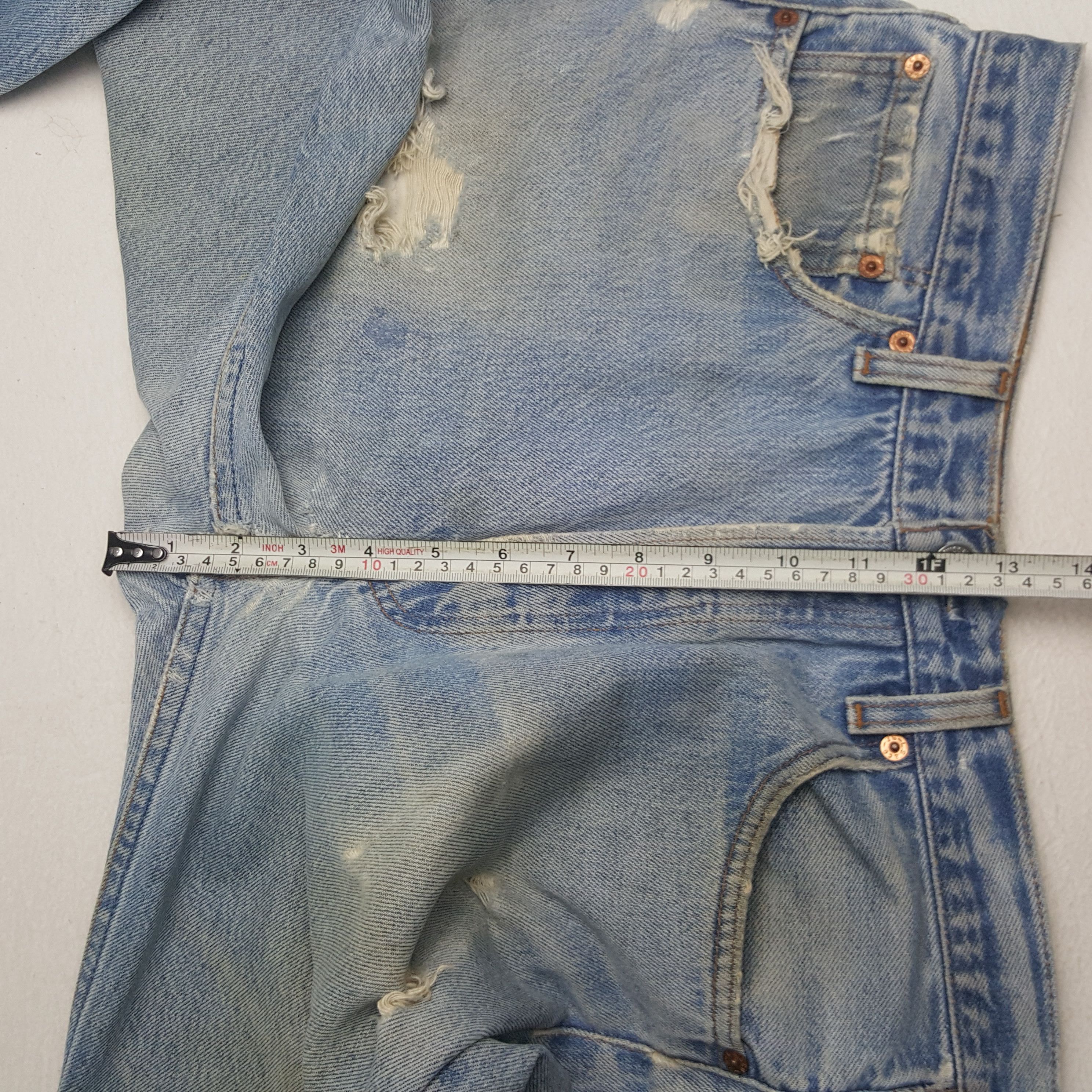 Levi's × Vintage Vintage Levi Strauss & CO Distressed Style Patchwork Jeans Size US 28 / EU 44 - 10 Thumbnail