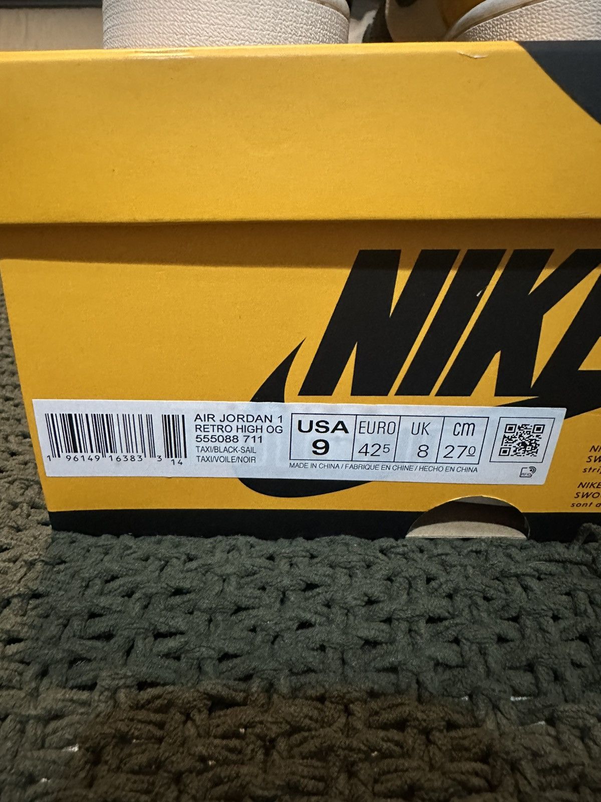 Nike Jordan 1 High Taxis Size US 9 / EU 42 - 8 Thumbnail