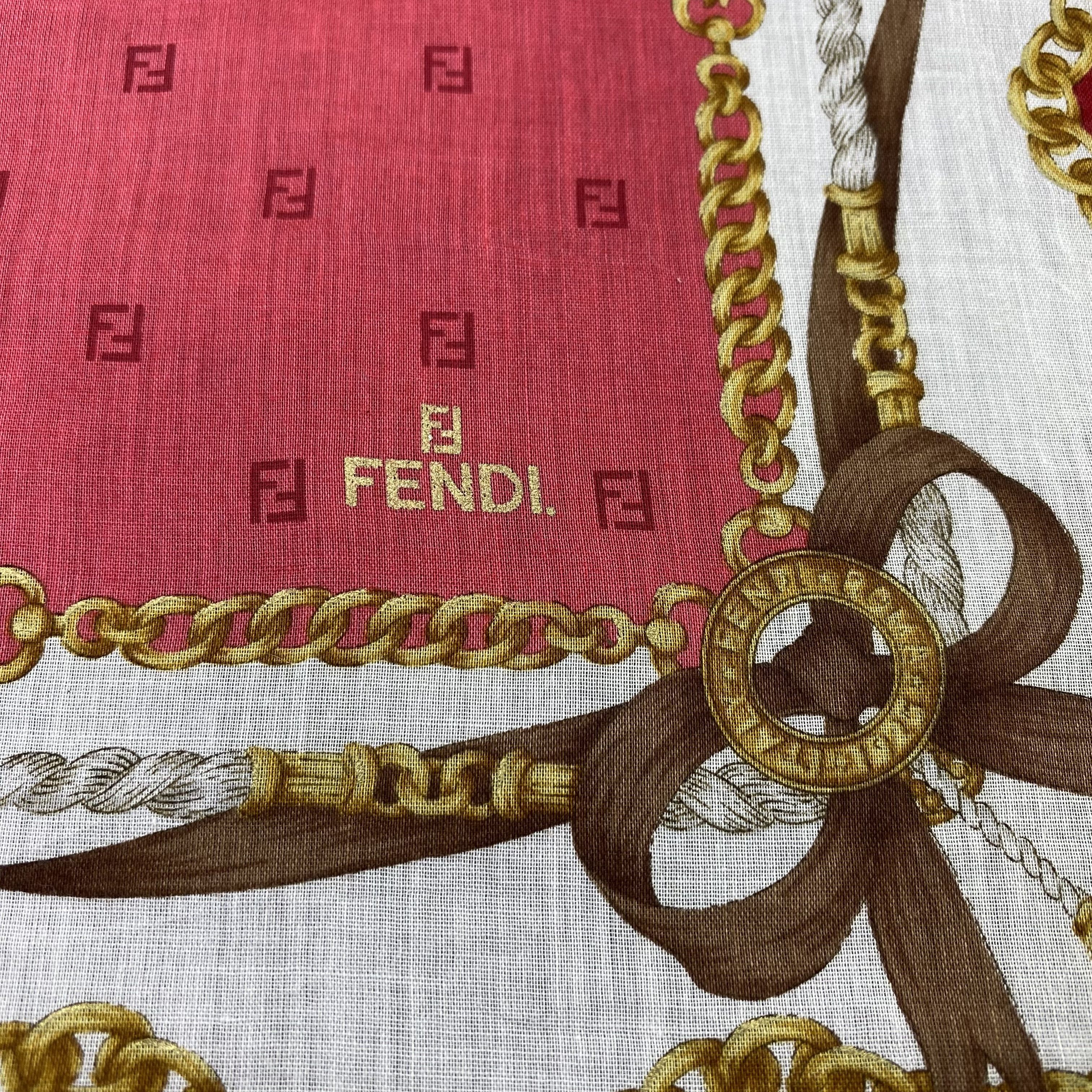 Fendi Fendi Handkerchief Neckerchief Bandana-B2032 Size ONE SIZE - 7 Thumbnail