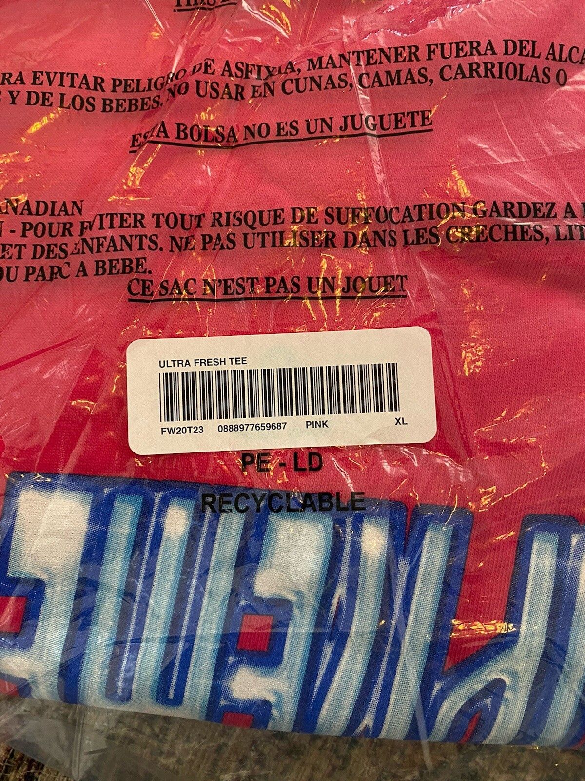 Supreme Supreme Ultra Fresh Tee Pink F/W 2020 SZ XL Size US XL / EU 56 / 4 - 3 Thumbnail