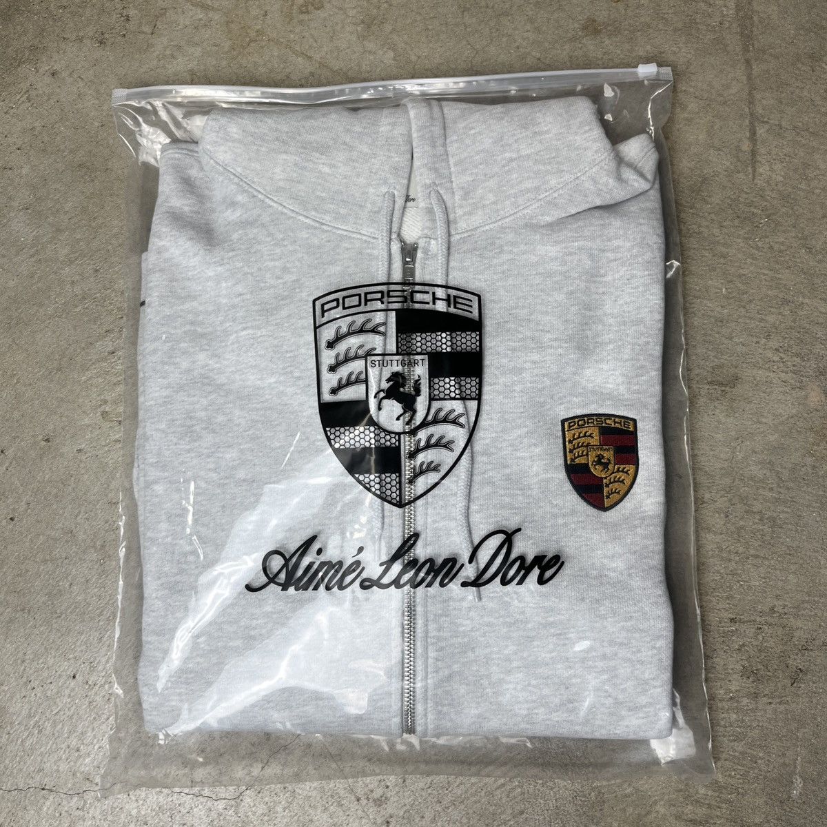 Aime Leon Dore Aime Leon Dore Porsche Full Zip Hoodie Sweatshirt Silver Mix Size US S / EU 44-46 / 1 - 1 Thumbnail