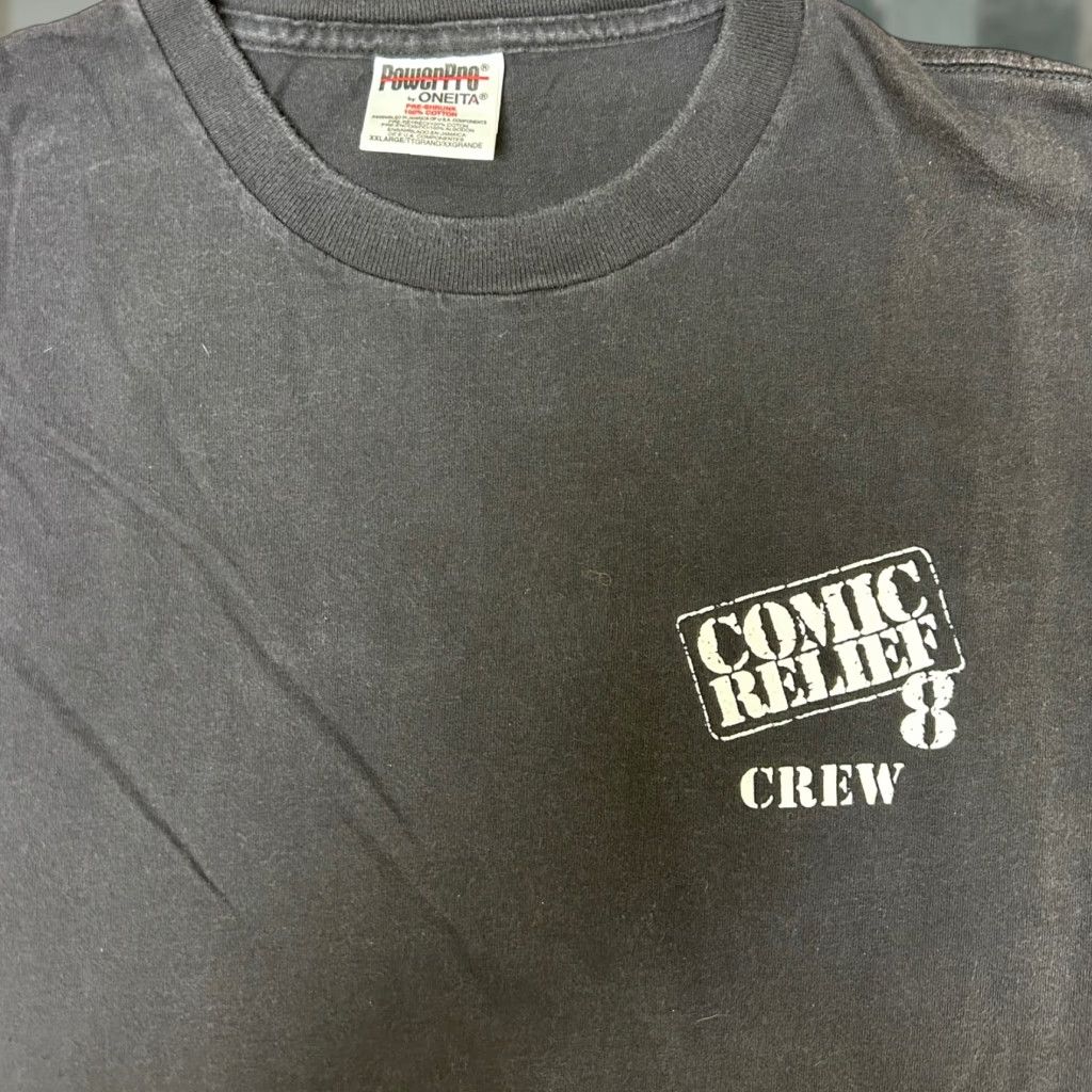 Vintage RARE 1998 Vintage Comic Relief 8 Crew T Shirt Black Fade Fits XL Size US XL / EU 56 / 4 - 1 Thumbnail