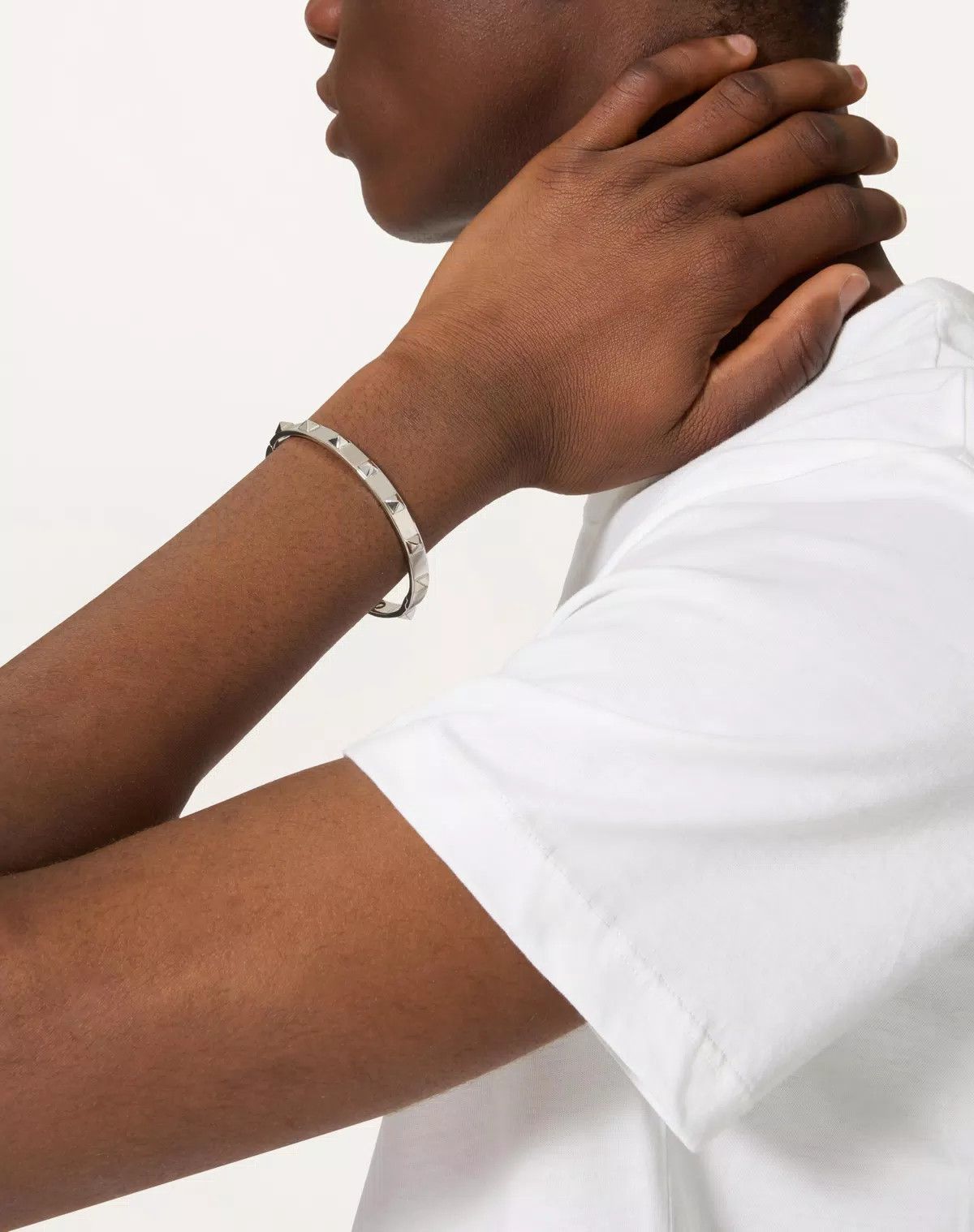 Valentino oc11z0725 Size:Small/ Rockstud Metal Bangle in Silver Size ONE SIZE - 5 Thumbnail