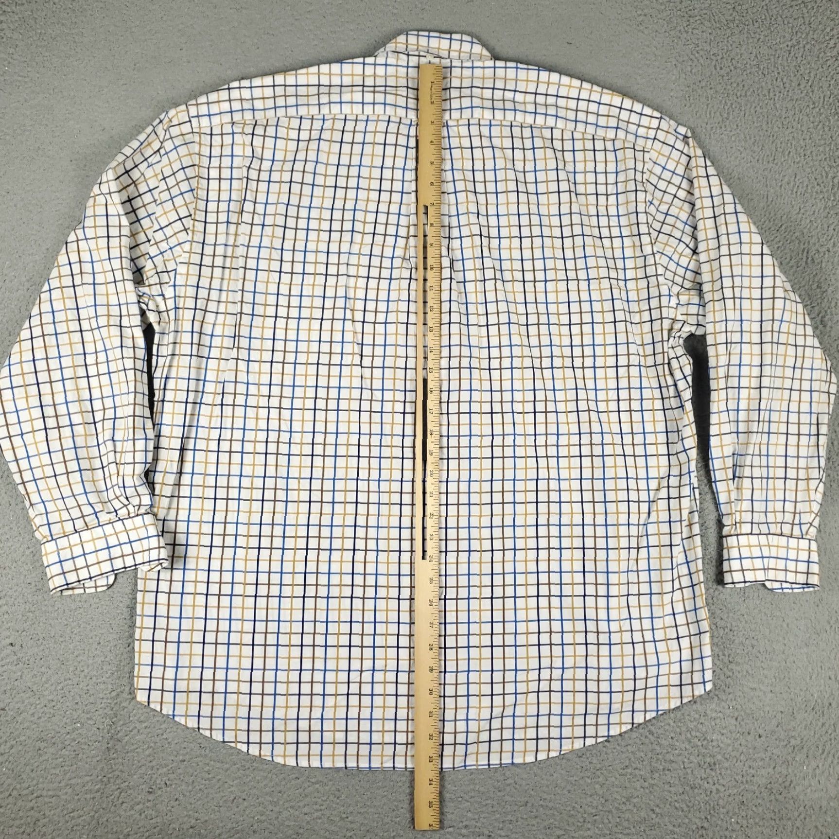 Faconnable Façonnable Button-Up Shirt Mens 2XL Blue Check Casual Long Sleeve Size US XXL / EU 58 / 5 - 4 Thumbnail