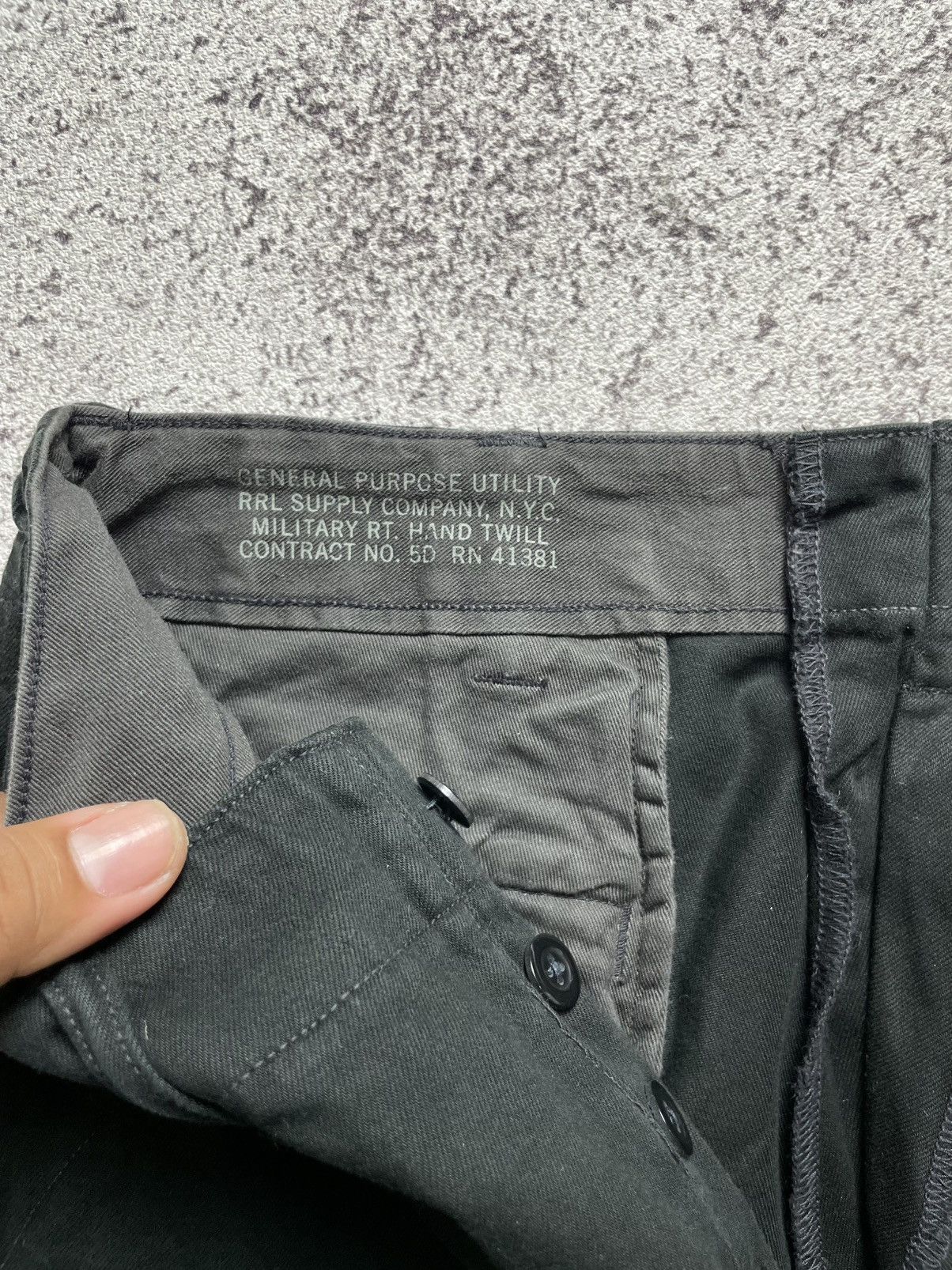RRL Ralph Lauren RRL Ralph Lauren Black Officer Chino Pant Size US 30 / EU 46 - 5 Thumbnail