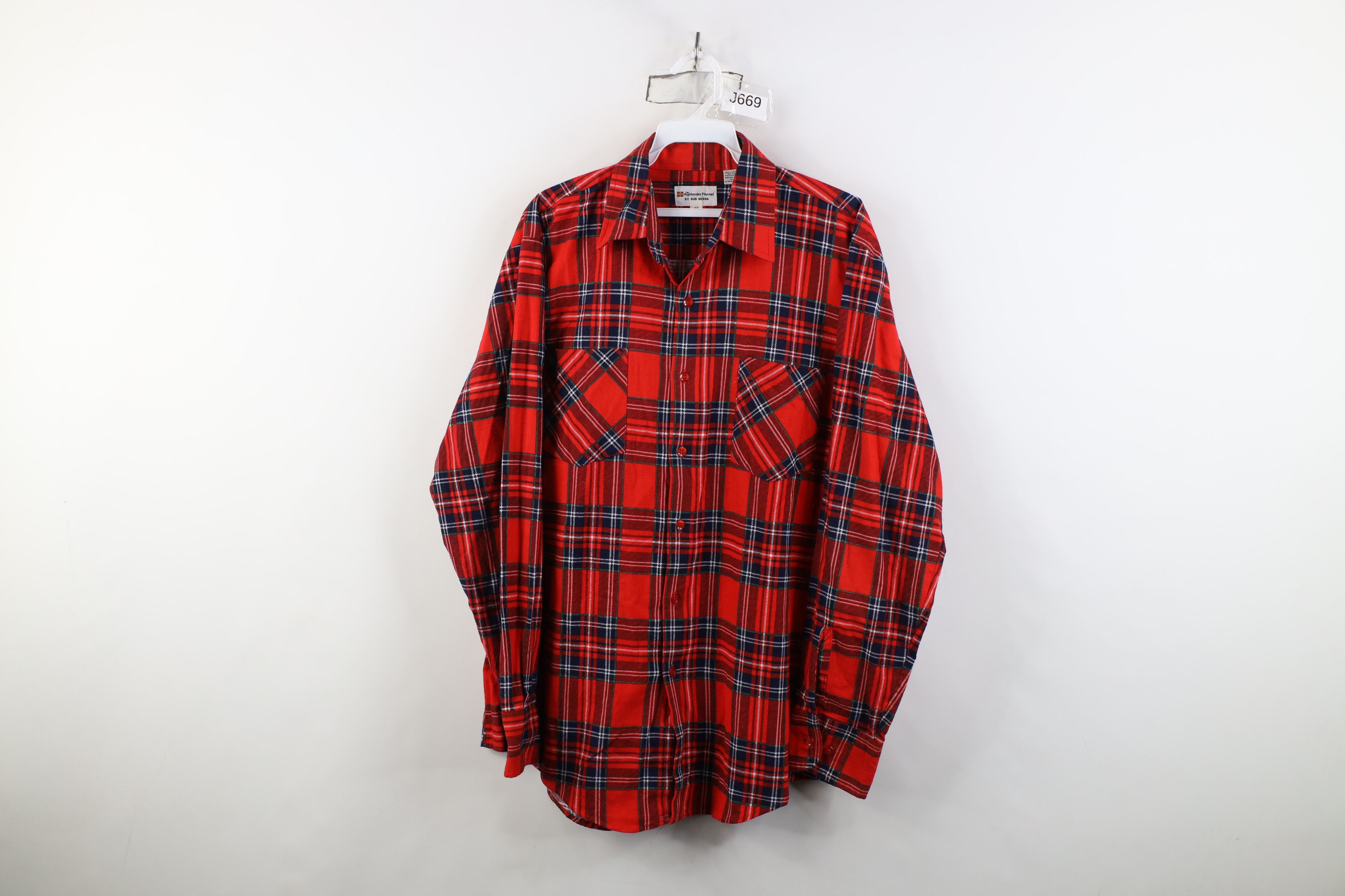 Vintage Vintage 70s Streetwear Flannel Collared Button Shirt Plaid Size US M / EU 48-50 / 2 - 1 Thumbnail