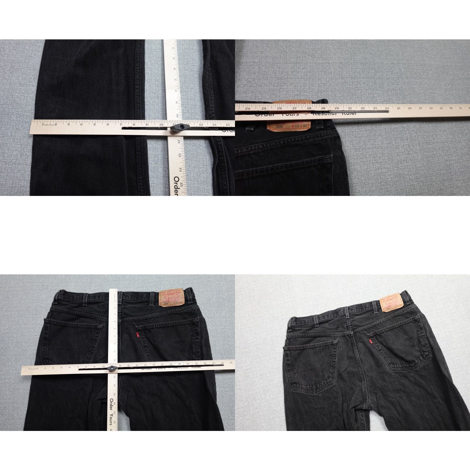 Levi's Levi's 505 Jeans Mens Regular Levi's 505 Jeans Black Dark Wash Denim Western Cowboy Relaxed Straight 32x40 Mens Size US 40 / EU 56 - 8 Thumbnail