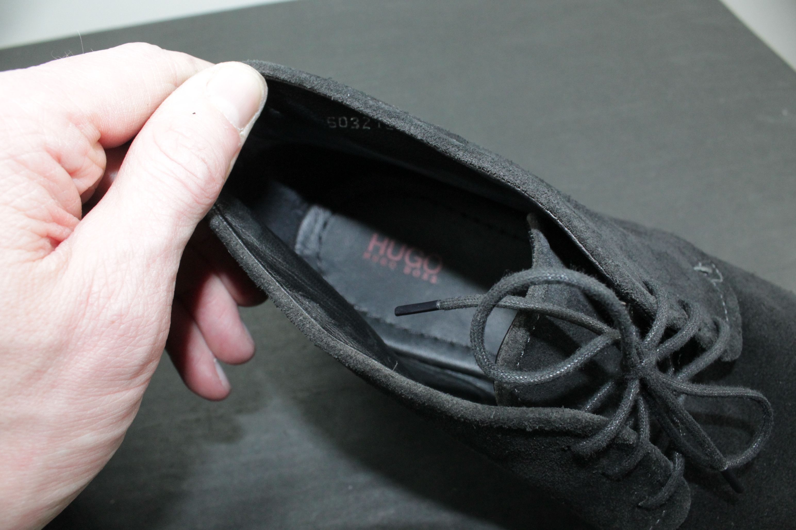 Designer × Hugo Boss Hugo Boss Black Suede Leather Casual Shoes Size US 10 / EU 43 - 8 Thumbnail