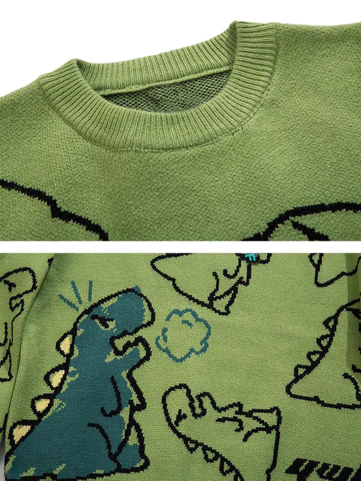 Japanese Brand Cartoon Dinosaur Printed Sweater Size US M / EU 48-50 / 2 - 2 Thumbnail