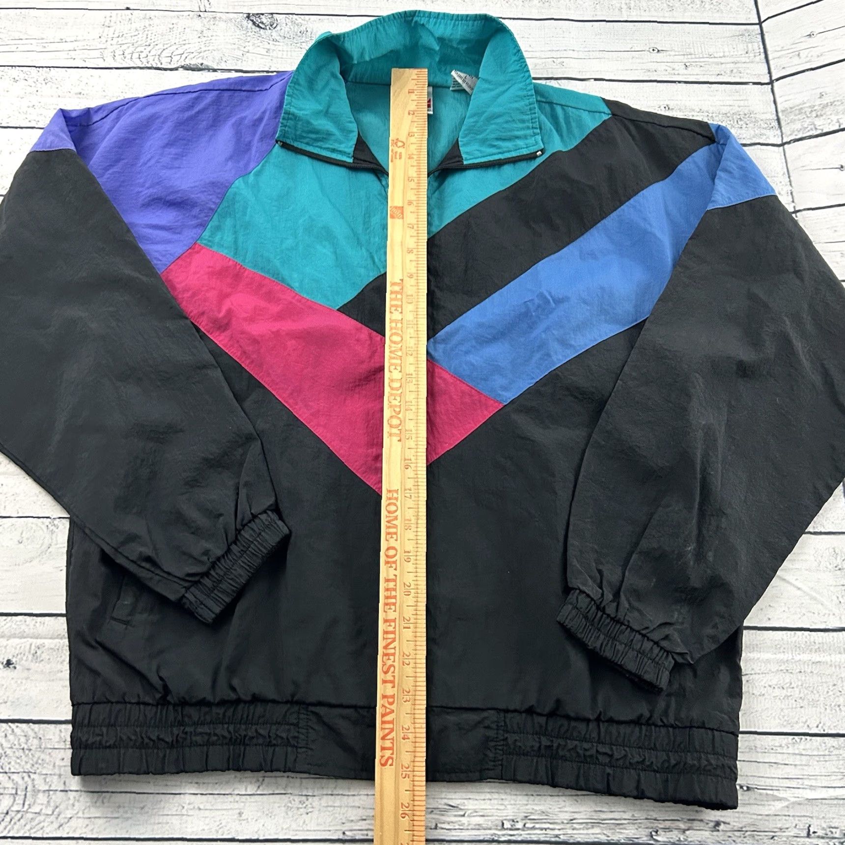 Vintage VINTAGE USA Olympic Windbreaker Jacket Womens L Black Full Zip Windbreaker Jacket Women L Black USA Olympics Full Zip Jacket Size L / US 10 / IT 46 - 3 Thumbnail