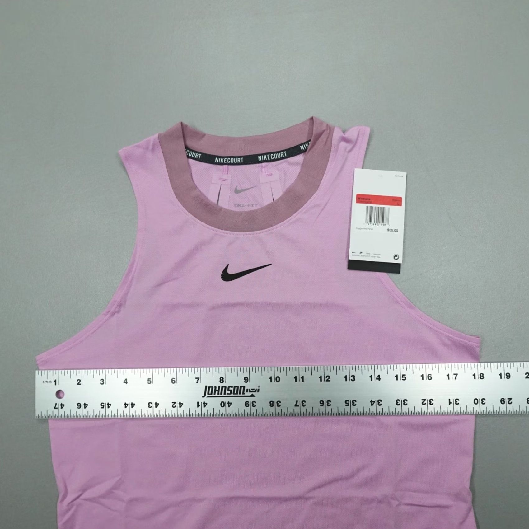 Nike Nike Dri-Fit Tennis Court Tank Top Pink Women's L Sleeveless Racerback Shirt (Regular) Size L / US 10 / IT 46 - 5 Thumbnail