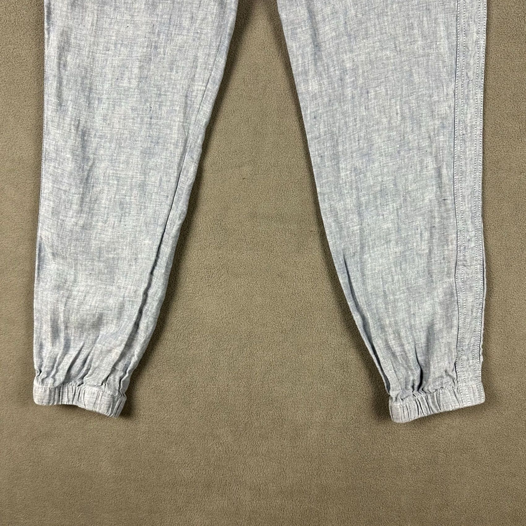Athleta Athleta Womens Pants Blue 2 Linen Jogger Elastic Waist High Rise Drawstring Size 26" / US 2 / IT 38 - 5 Thumbnail