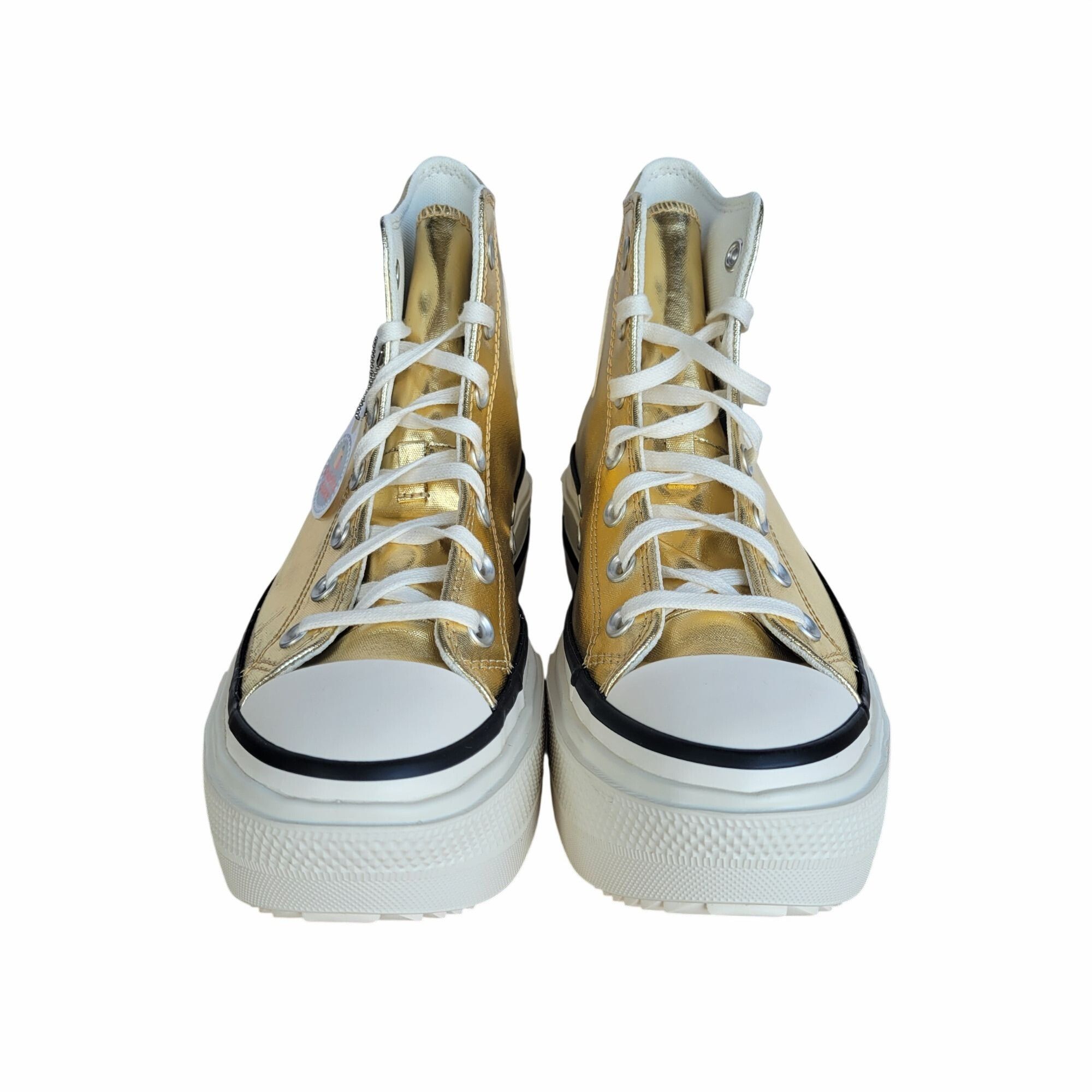 Converse ⭐Chuck Taylor All Star Lift Double Stack Metallic Gold Sz 9 Size US 9 / IT 39 - 3 Thumbnail