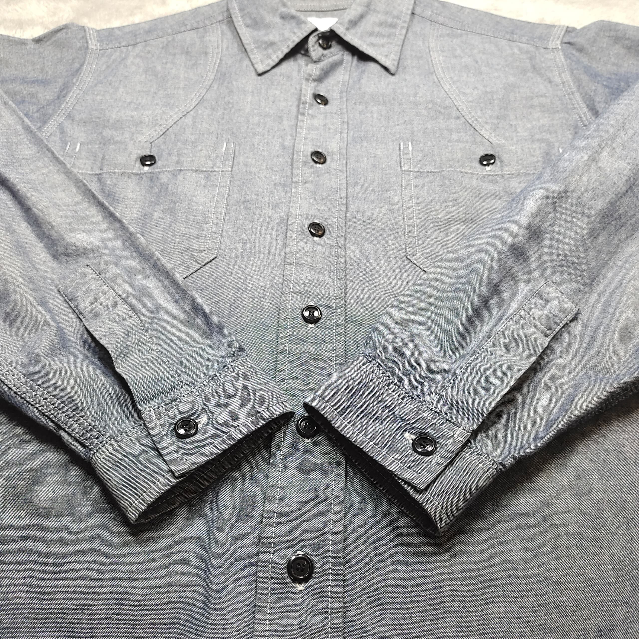 Japanese Brand NEIGHBORHOOD CHAMBRAY BUTTON UP LONG SLEEVE SHIRT Size S / US 4 / IT 40 - 6 Thumbnail