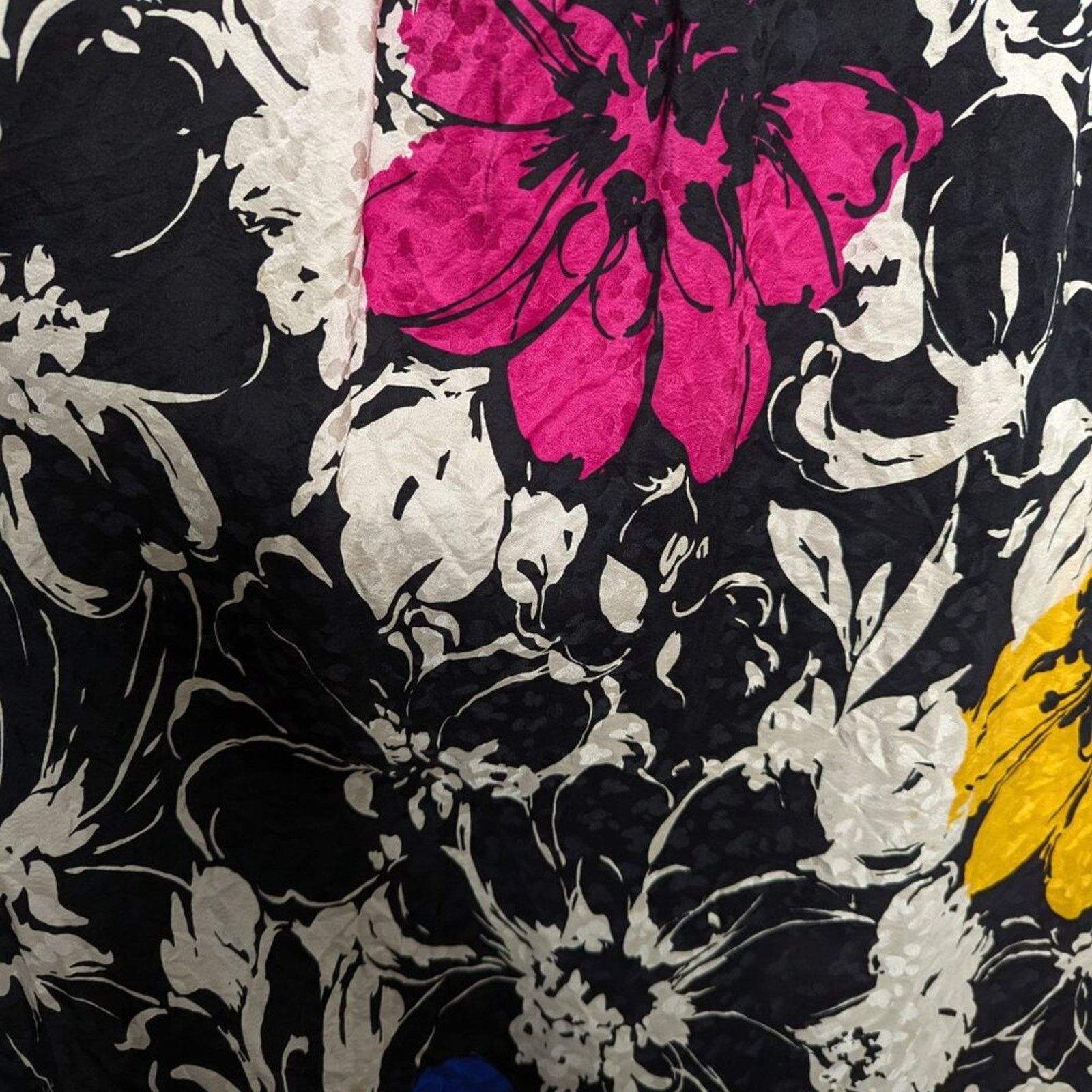 Vintage Vintage Jerri Sherman Bold Graphic Floral Print Silk Dress Size XS / US 0-2 / IT 36-38 - 8 Thumbnail