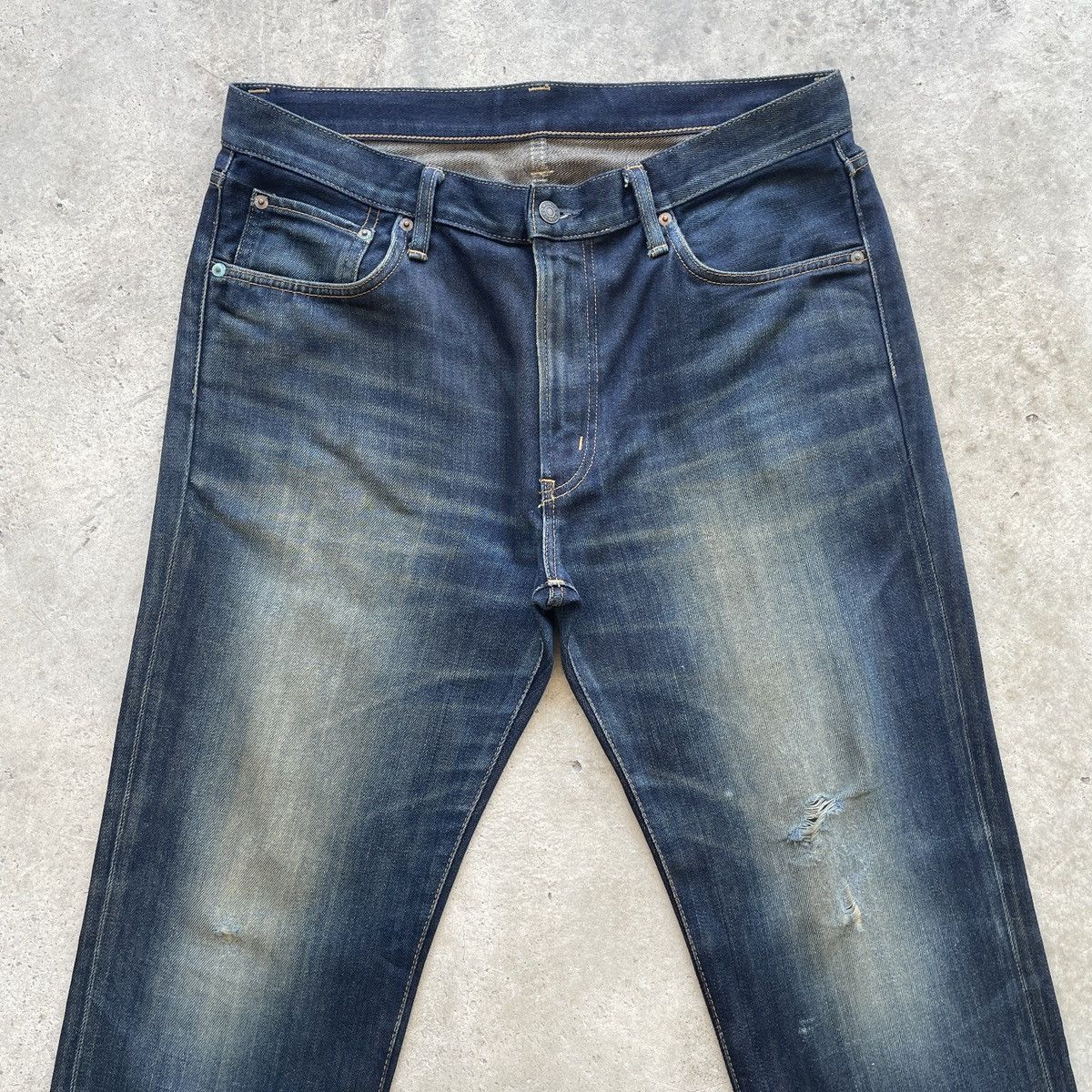 Edwin Vintage Edwin 502 Made In Japan Rusty Jeans Distressed Pants Size US 34 / EU 50 - 3 Thumbnail