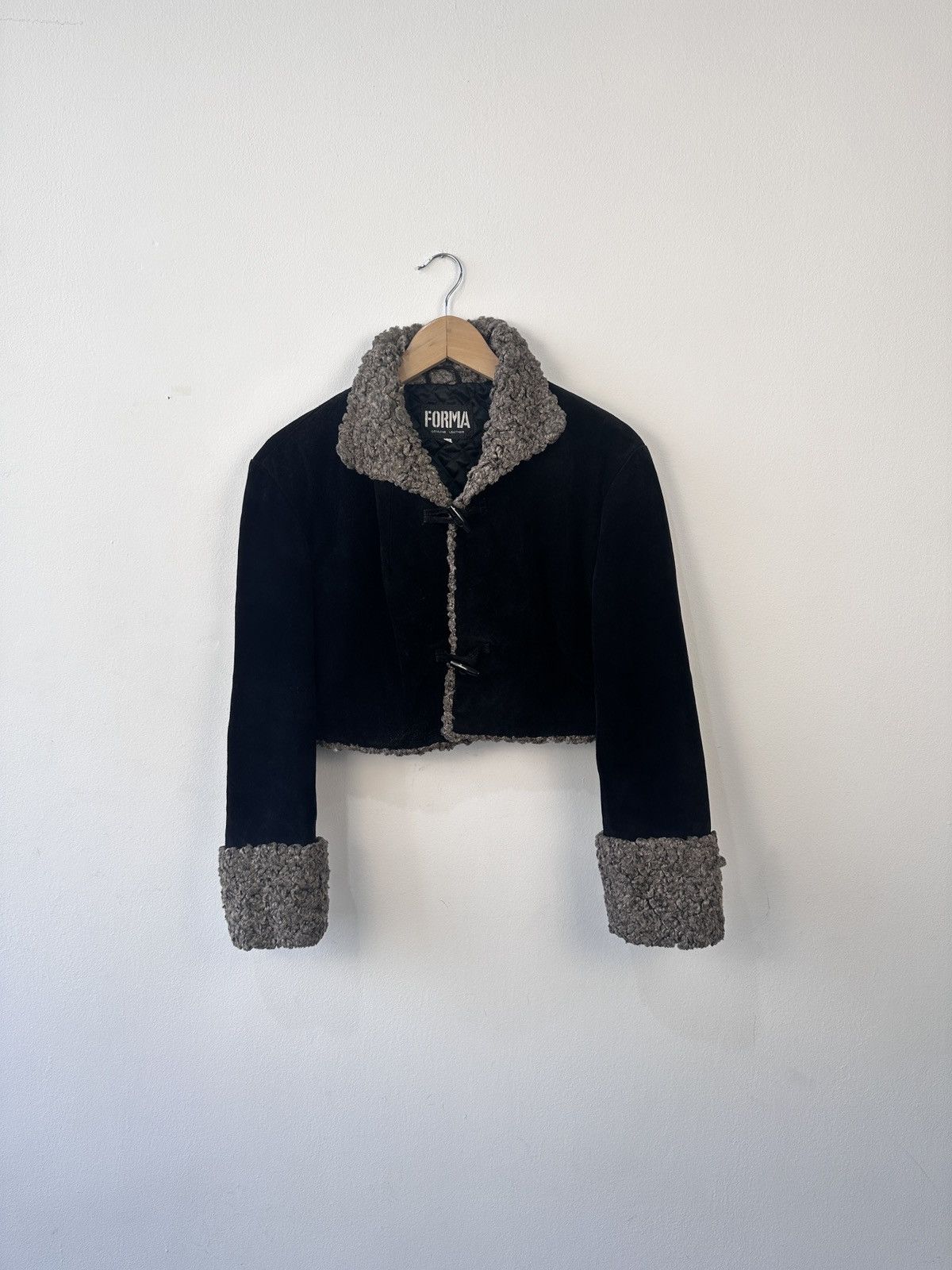 Other Vintage Genuine Leather Suede Cropped Jacket Black 10 Boho Size M / US 6-8 / IT 42-44 - 1 Thumbnail