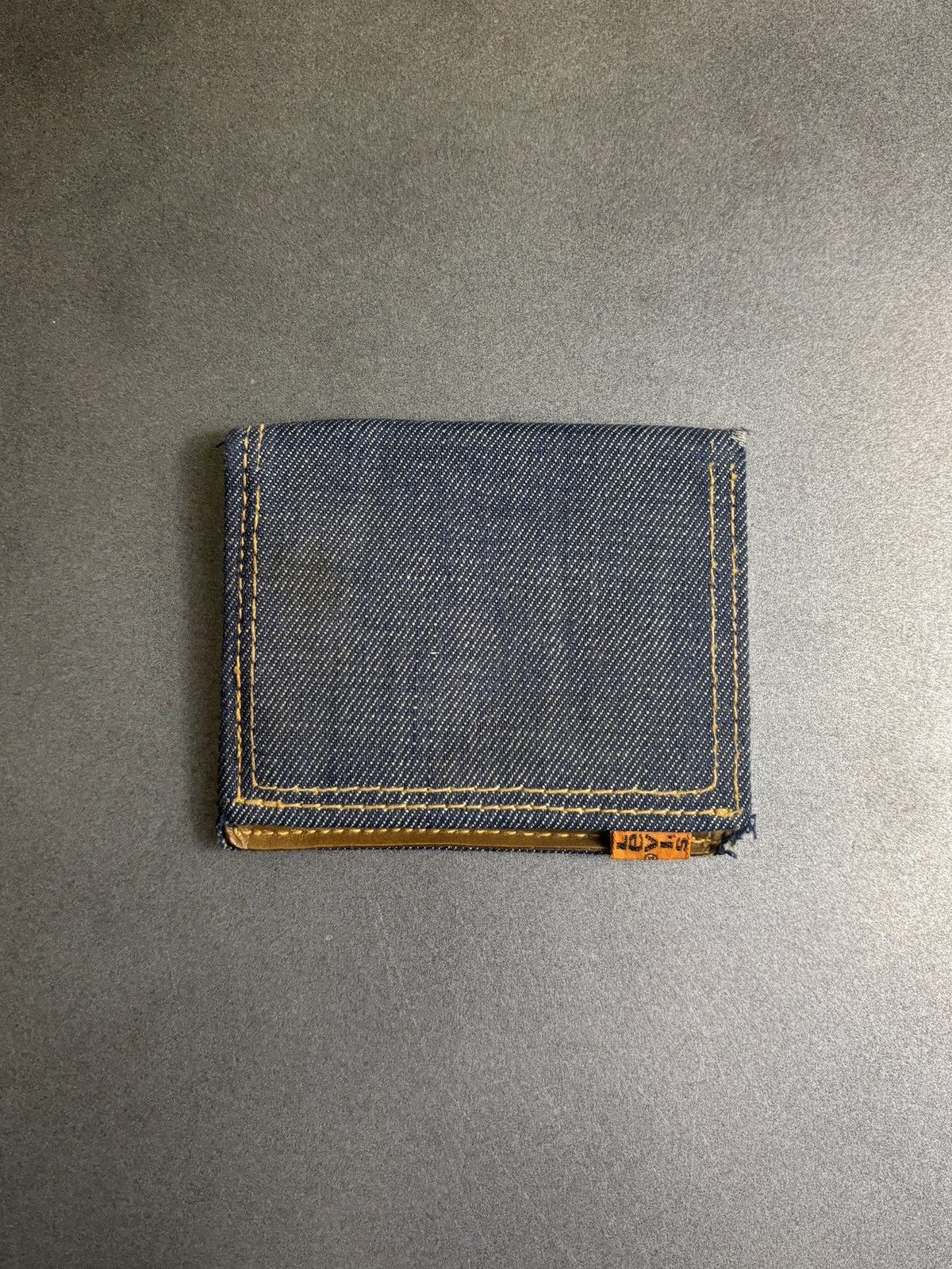Levi's 1970s Levi's Orange Tab Denim Wallet 70s Vintage Levis Jeans Size ONE SIZE - 1 Thumbnail