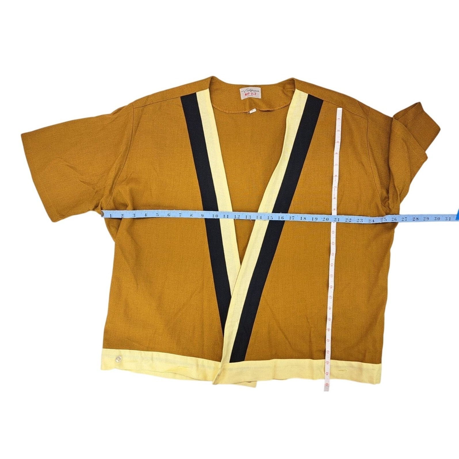 Vintage Vintage Wrap Shirt Mustard Brown Crossover Grandpa Atomic XL Size US XL / EU 56 / 4 - 7 Thumbnail