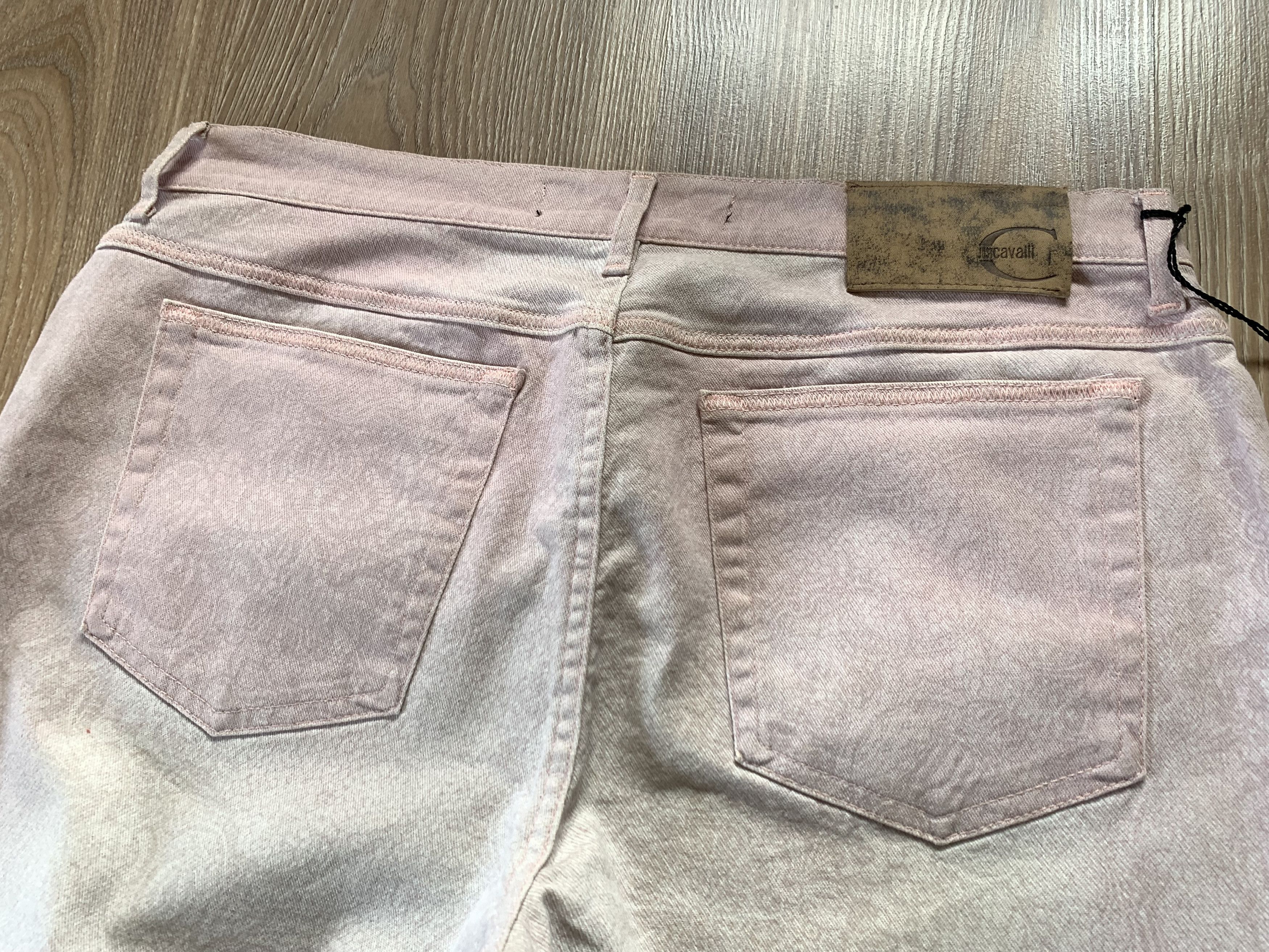 Just Cavalli Rare Just Cavalli Women's Pink Printed Bell Bottom Jeans Size 32" / US 10 / IT 46 - 7 Thumbnail