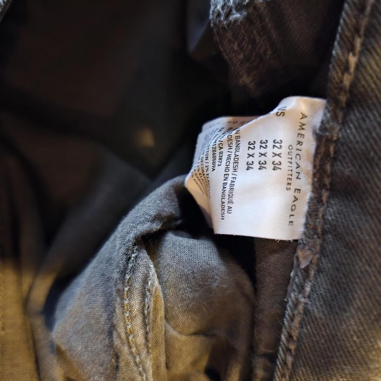 American Eagle Outfitters American Eagle Outfitters Men's Distressed Black Jeans Size US 32 / EU 48 - 7 Thumbnail