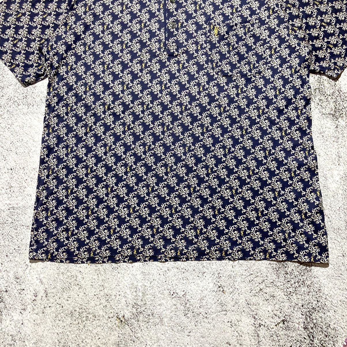 Yves Saint Laurent 1990s Yves Saint Laurent Pour Homme Monogram Polo Shirt Size US XL / EU 56 / 4 - 8 Thumbnail