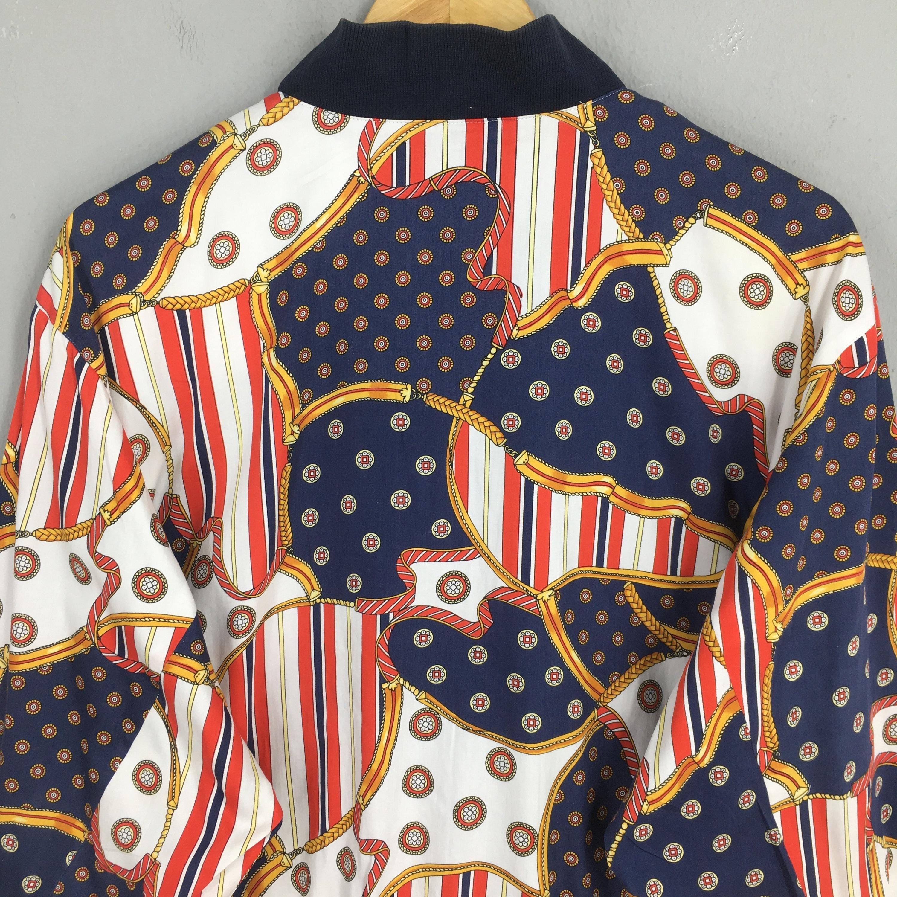 Vintage Vintage 90s Baroque Gold Chain Luxury Light Jacket Large Size US L / EU 52-54 / 3 - 9 Thumbnail