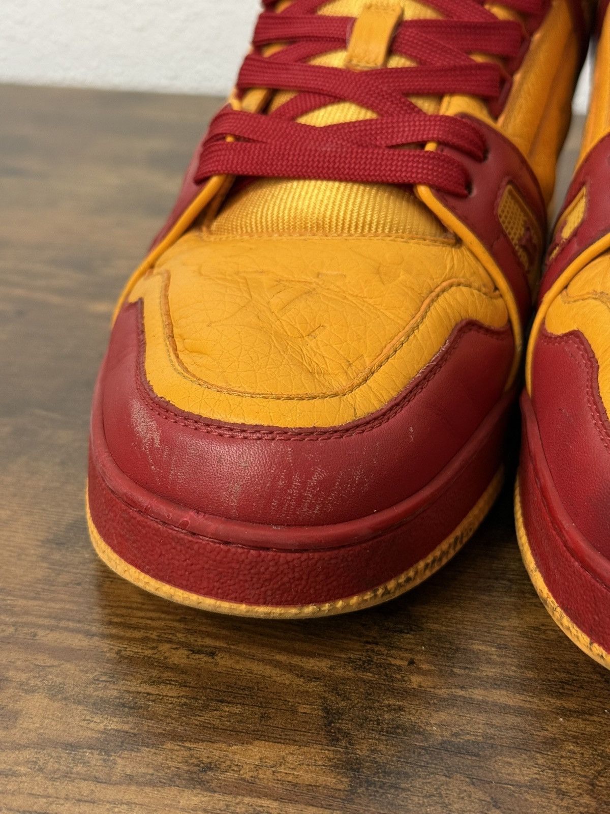 Louis Vuitton Louis Vuitton Monogram Red Orange Trainer Sneakers Size US 9 / EU 42 - 5 Thumbnail