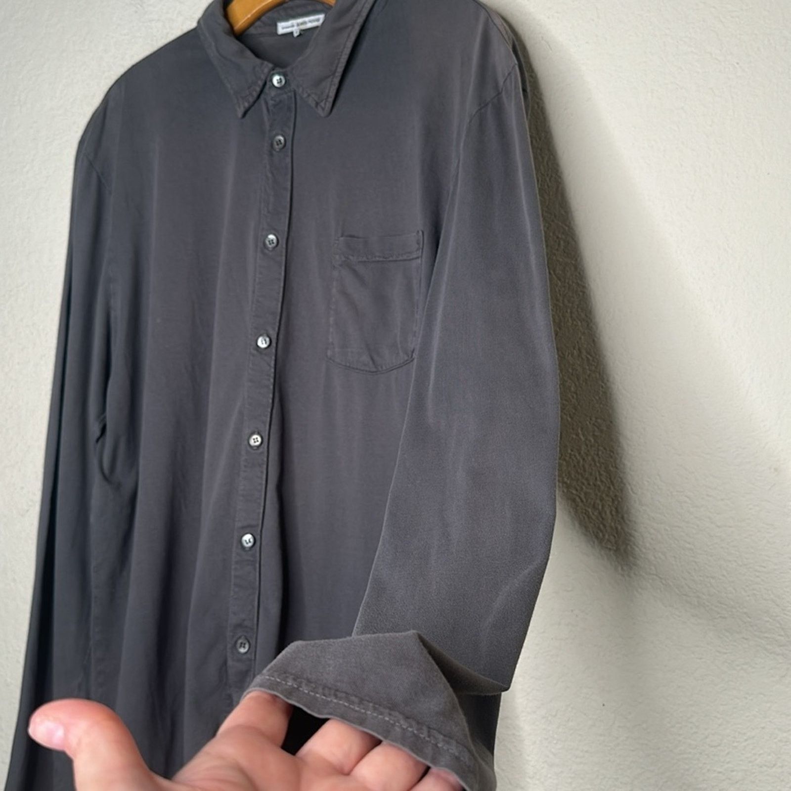 James Perse James Perse Clean Finish Jersey Shirt in Gray Size 4 (XL) Size US XL / EU 56 / 4 - 12 Thumbnail