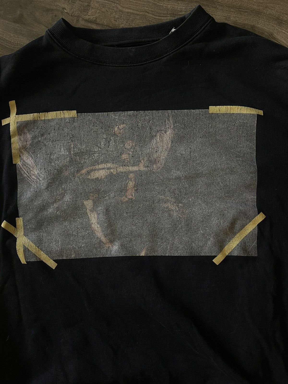 Off-White Off-White Virgil Abloh Caravaggio Black/ Yellow Sweater Size US M / EU 48-50 / 2 - 3 Thumbnail