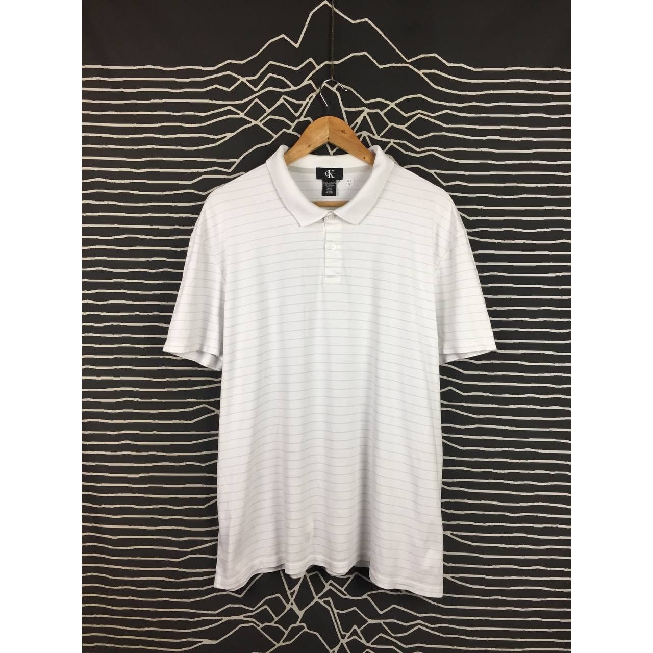 Calvin Klein × Vintage Calvin Klein CK Casual Striped Short Sleeve Polo Tee Size US XXL / EU 58 / 5 - 2 Thumbnail