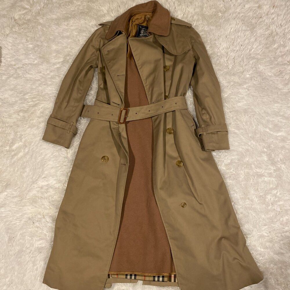 Burberry Vintage 90s Burberry Camel Wool Lined Kensington Chelsea Co Size M / US 6-8 / IT 42-44 - 3 Thumbnail
