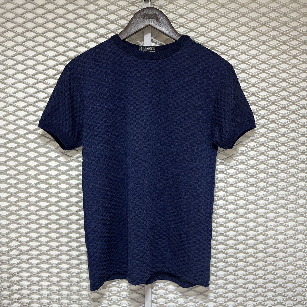 Issey Miyake RINGER TEE MESH PATTERN WITH ISSEY MIYAKE STYLE Size US M / EU 48-50 / 2 - 2 Thumbnail