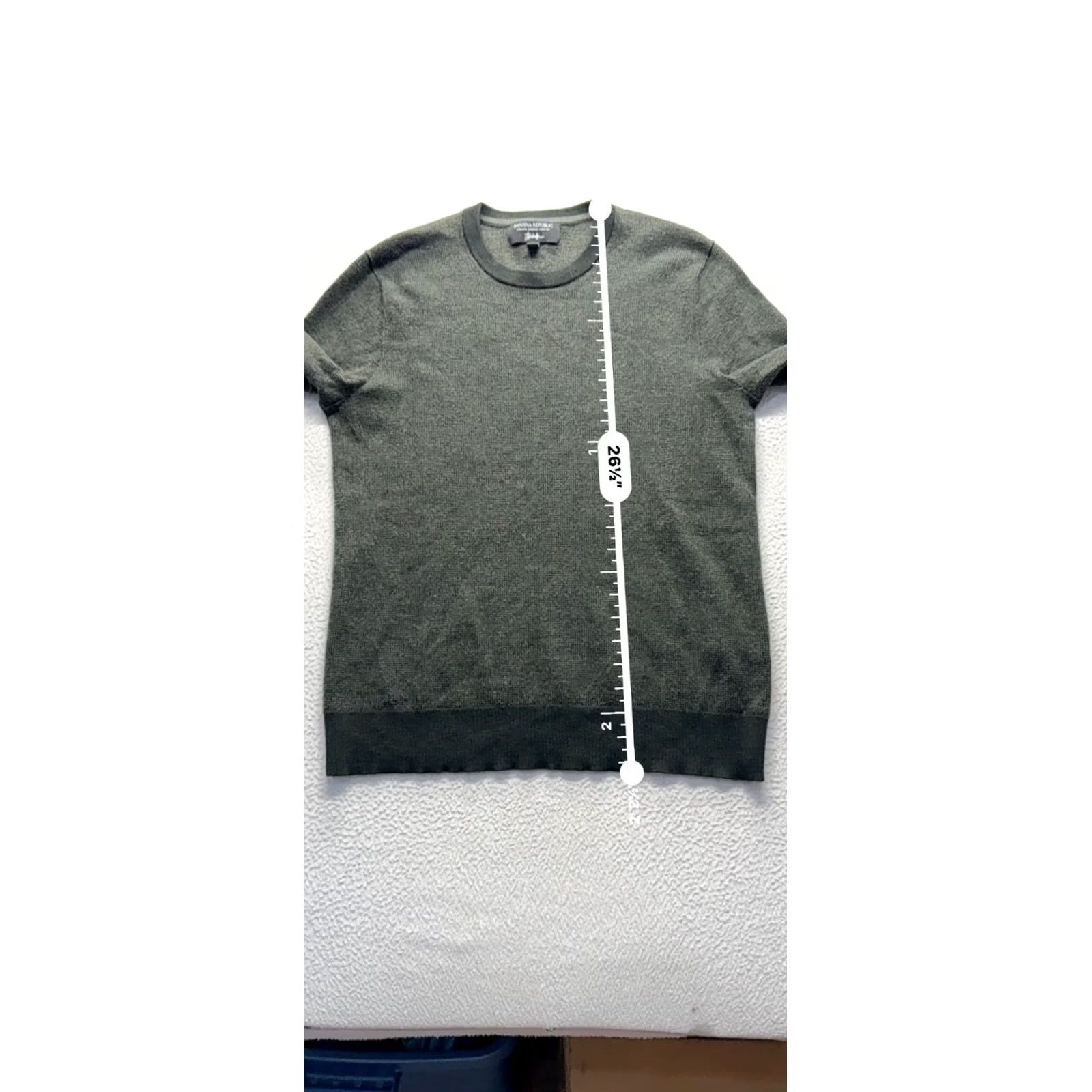 Banana Republic Banana Republic Merino Wool Crew Neck Sweater Textured Green L Mens Size US L / EU 52-54 / 3 - 6 Thumbnail