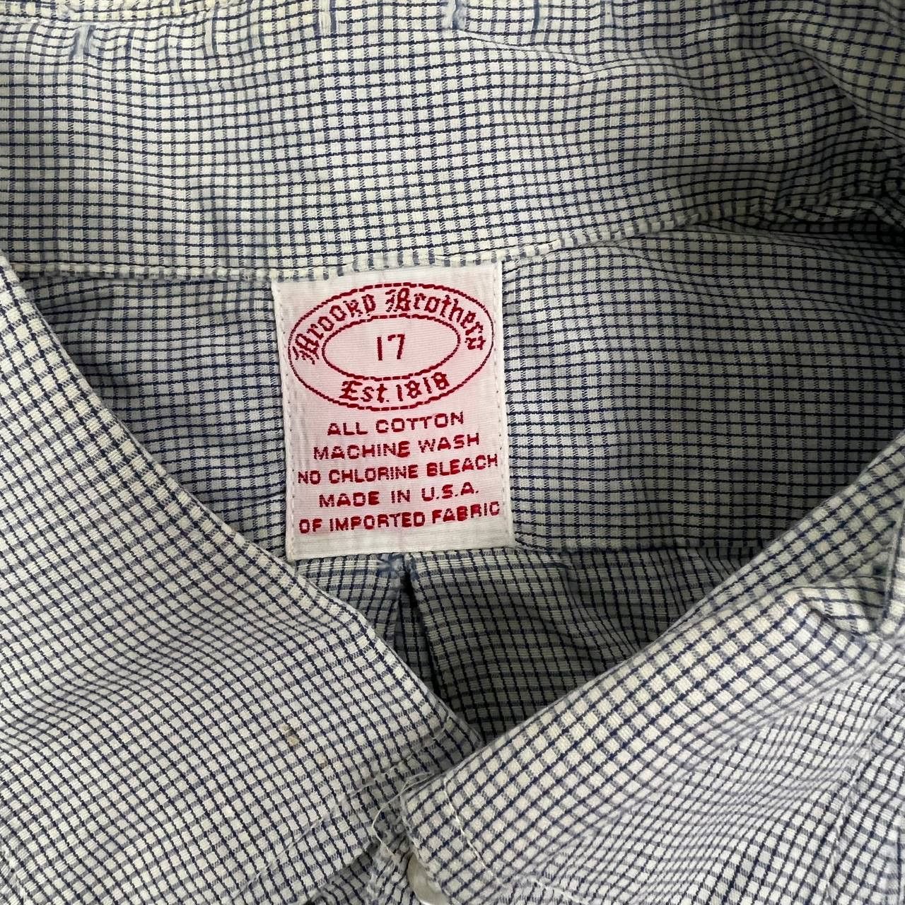 Brooks Brothers Brooks Brothers Shirt Men 17 Check Pattern Button Down Size US XL / EU 56 / 4 - 3 Thumbnail