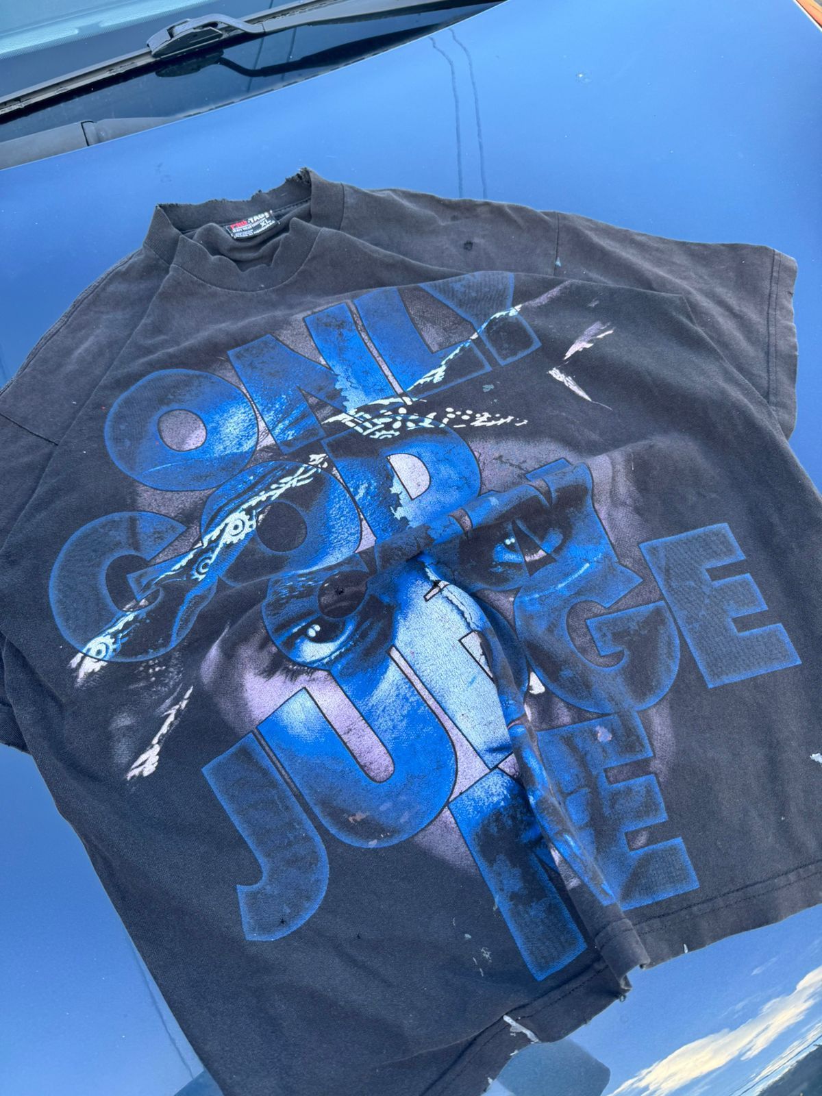 Rap Tees × Vintage Vintage Tupac Shakur 2Pac faded & distressed rare tee Size US L / EU 52-54 / 3 - 7 Thumbnail